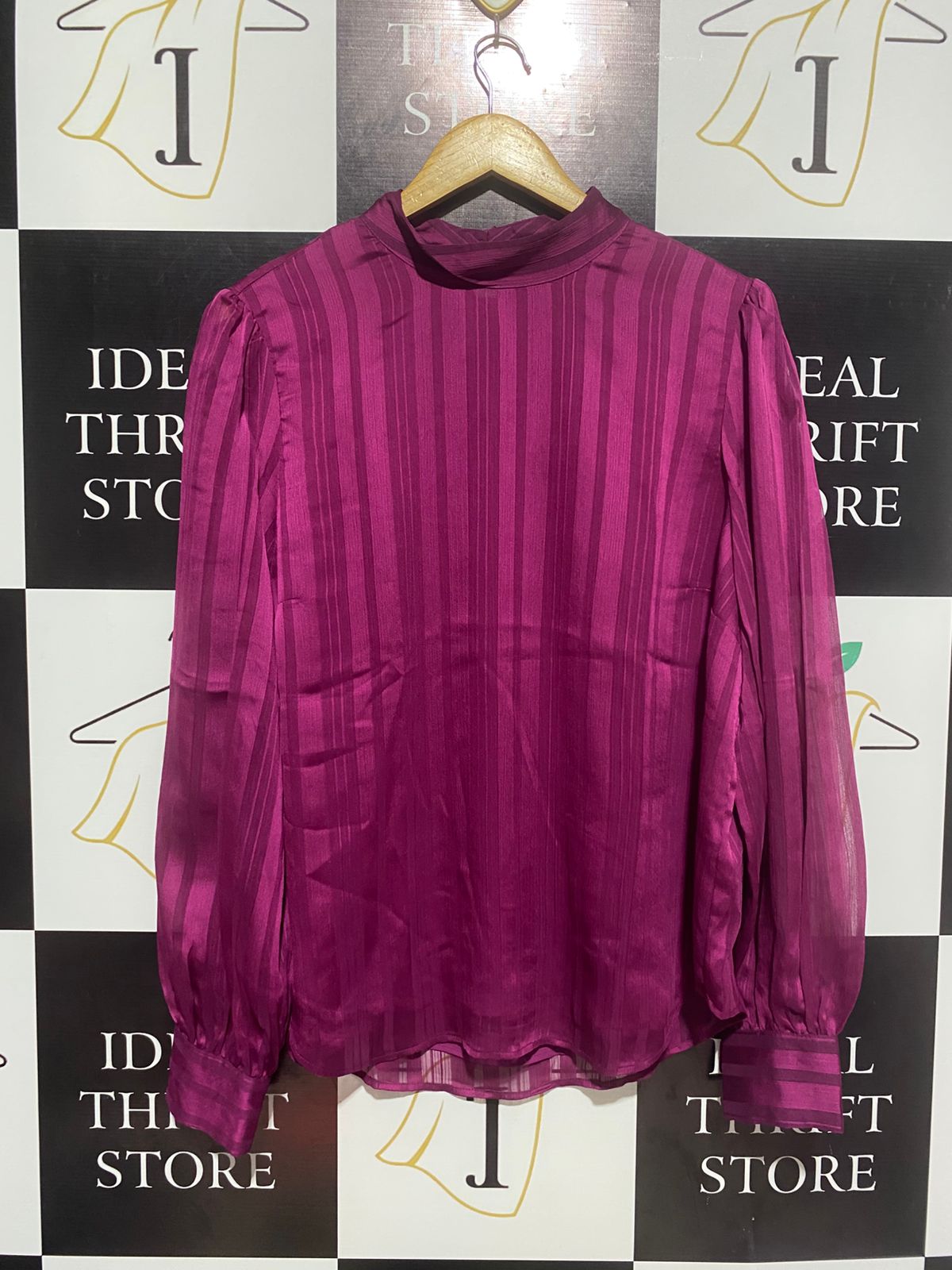 PORTMANS |XL| BUST 24| MOCK NECK LONG SLEEVE BLOUSE