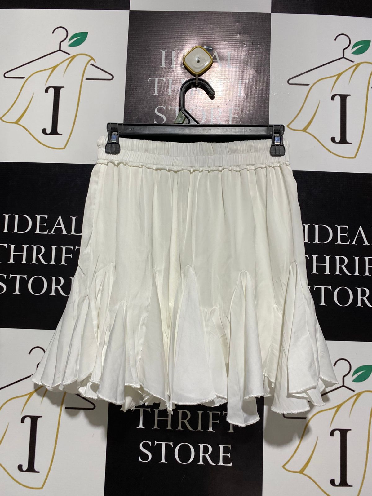 INDIKAH |M| WAIST 26| WOMEN'S BOHO WHITE MINI SKIRT