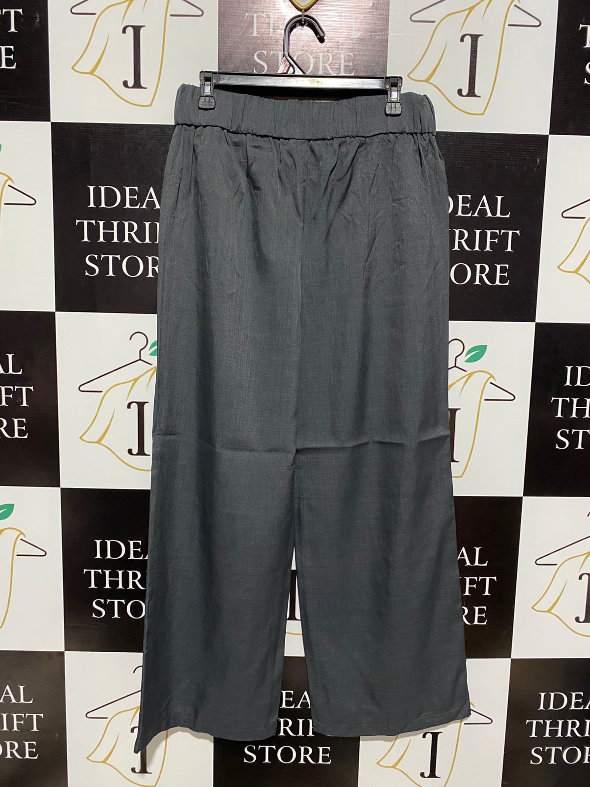SHEIN |L| WAIST 31| C1|DARK GREY SAILOR-STYLE TROUSERS