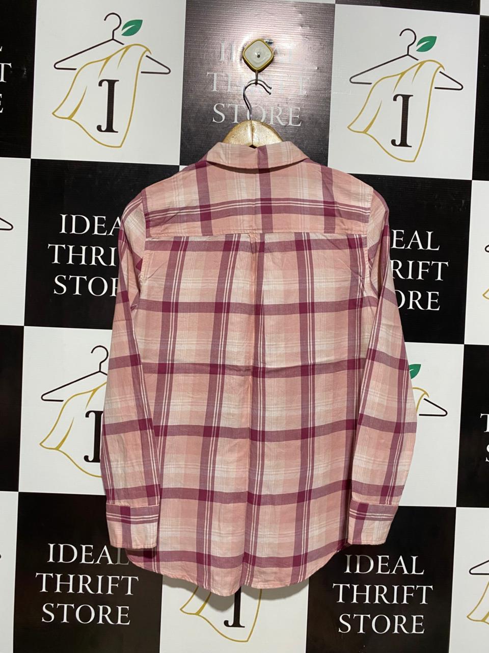 H&M |M| BUST 19| PINK AND WHITE STRIPED OVERSIZED SHIRT