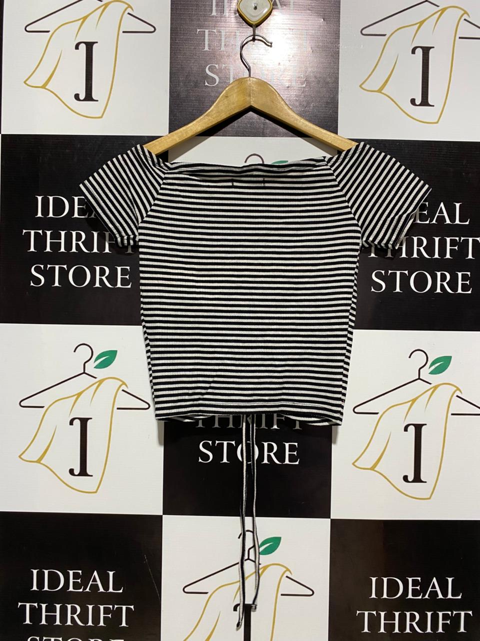 CROPP |M| BUST 14| CROPP STRIPED RUCHED BUST TOP