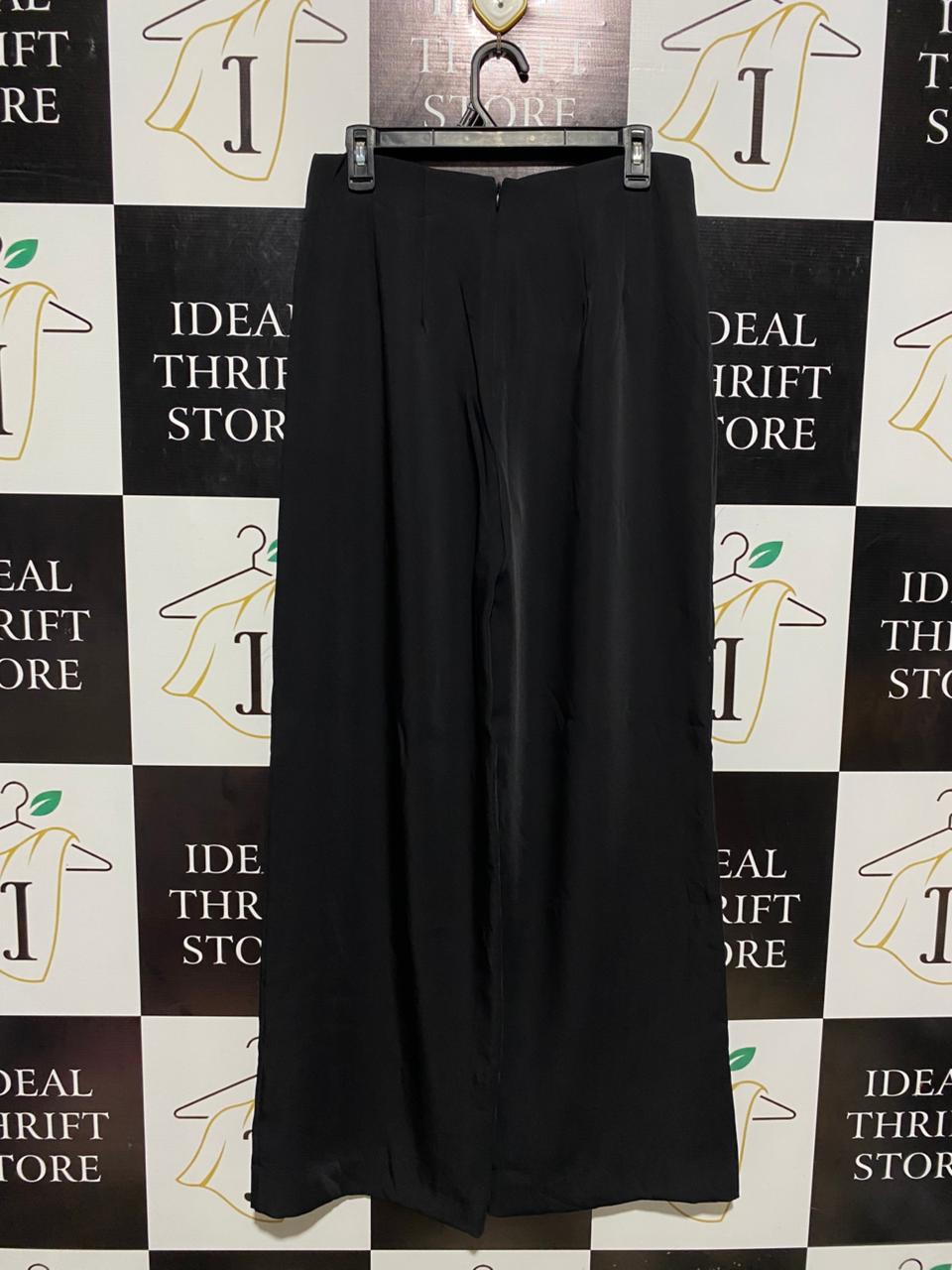 KOOKAI |L| WAIST 30| CLASSIC BLACK WIDE-LEG DRESS TROUSERS