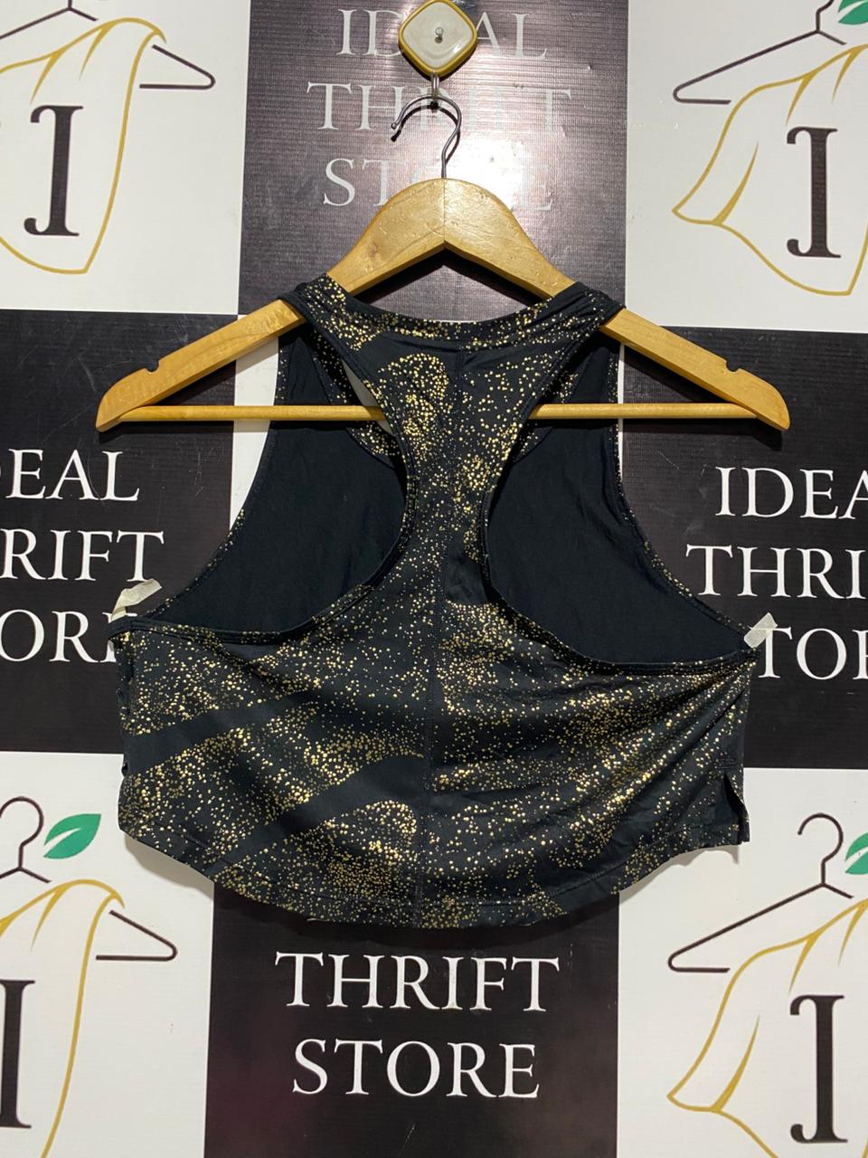 NIKE |S| BUST 17| GOLD SPECKLED SWOOSH CROP TANK