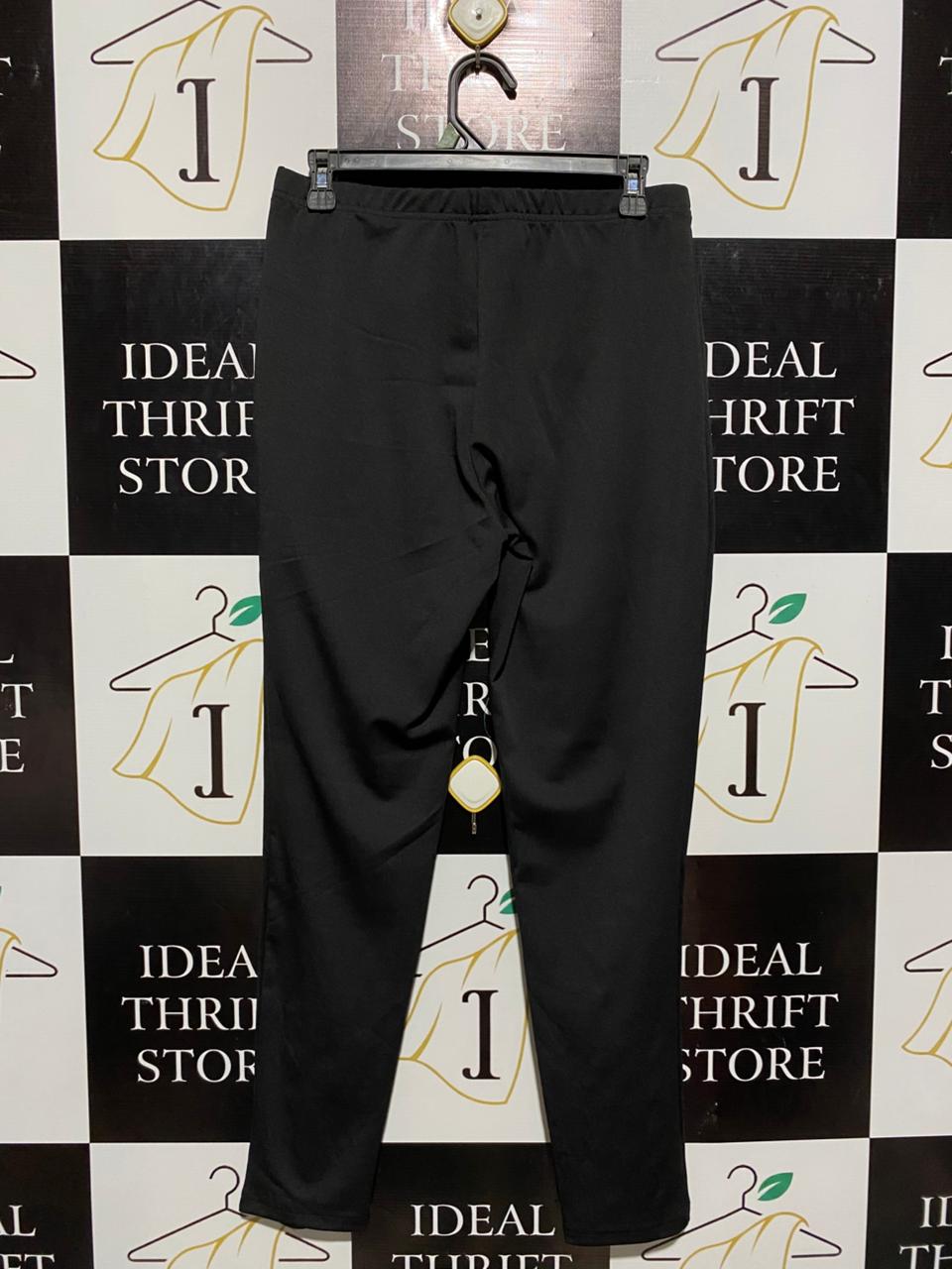 SHEIN |L| WAIST 30| CLASSIC BLACK HIGH-WAISTED SLIM-FIT STRETCH TROUSERS
