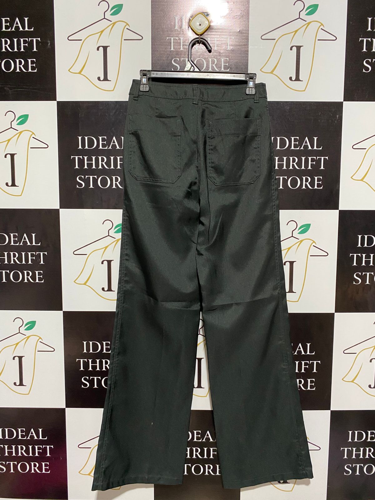 UNIQLO |M| WAIST 28| DARK FOREST GREEN WIDE-LEG TROUSERS