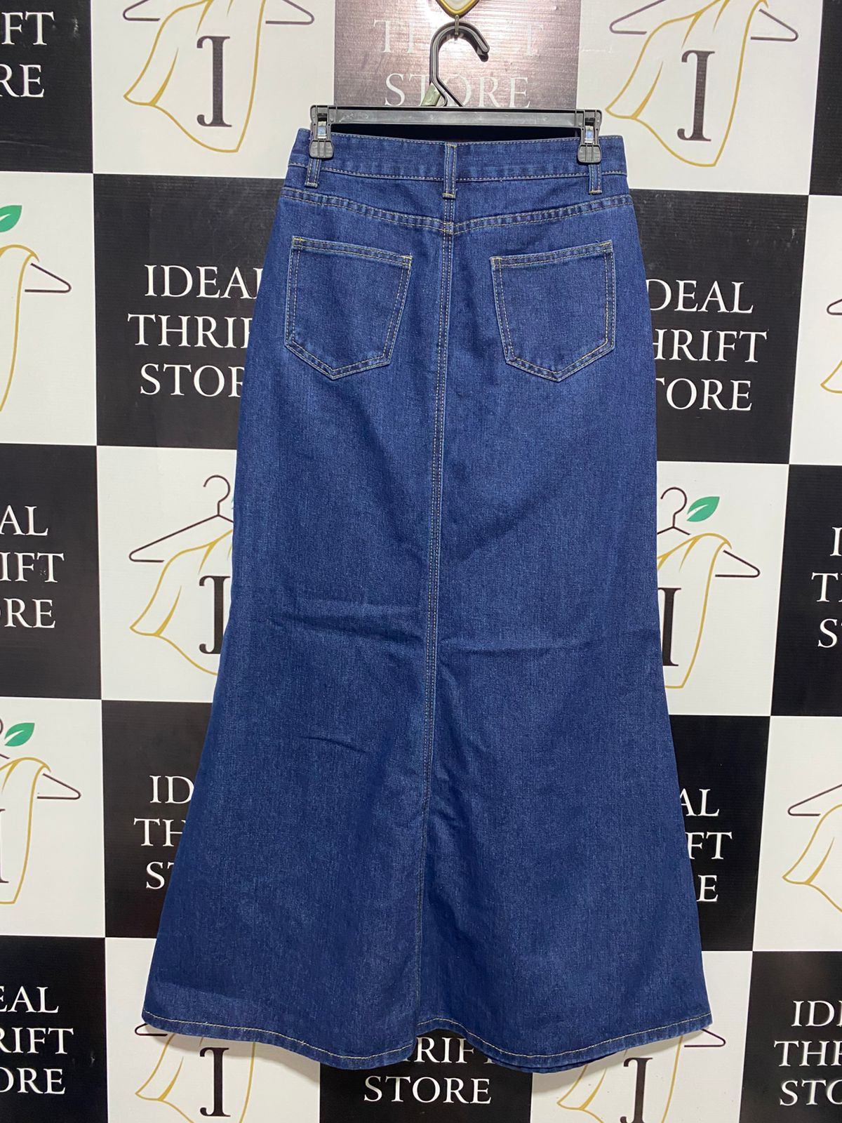|S|WAIST 26| B1| CLASSIC DARK WASH A-LINE DENIM MAXI SKIRT