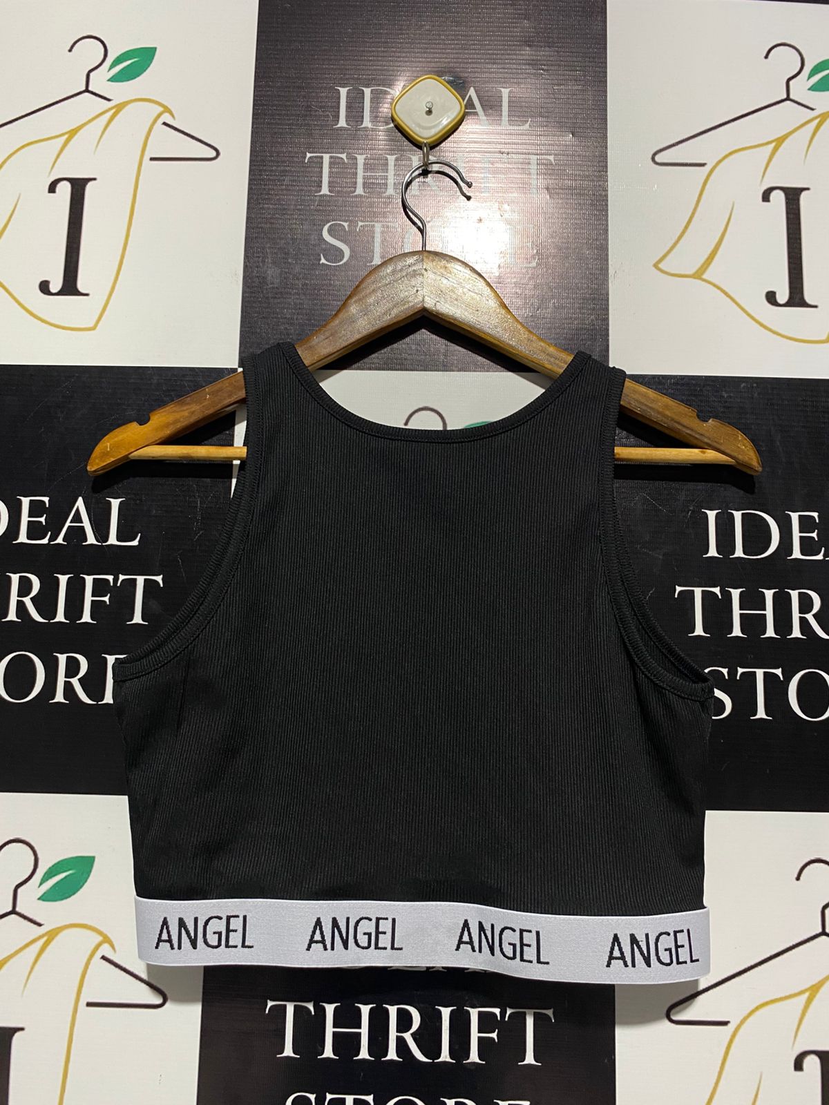 SHEIN |L| BUST 15| B2| WOMEN'S BLACK HIGH-NECK SEAMLESS CROP TOP