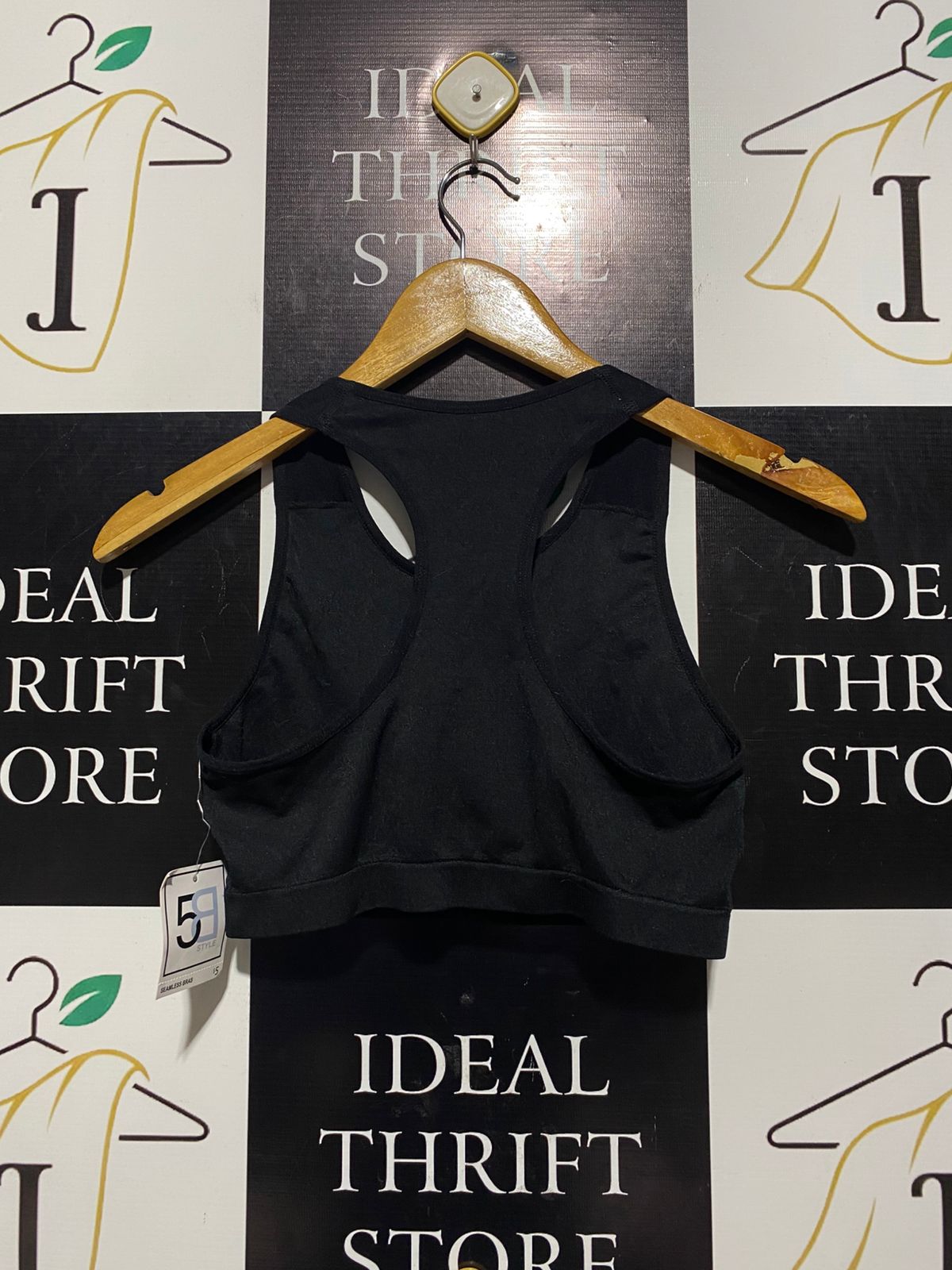 B5 STYLE |S| BUST 13| B2| BLACK ATHLETIC RACERBACK SPORTS BRA