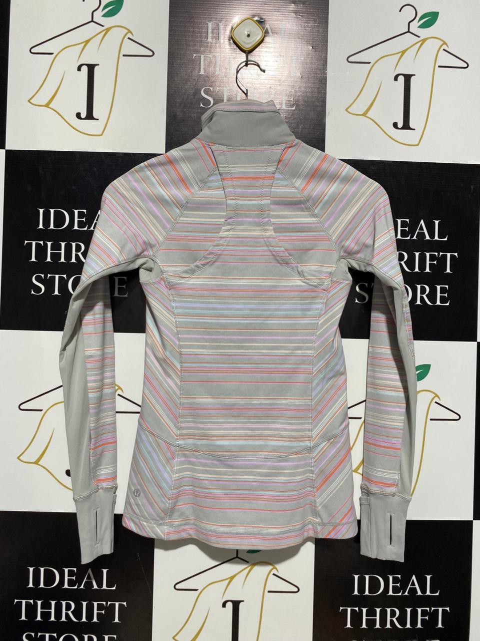 LULULEMON |S| BUST 14| STRIPED HALF-ZIP PERFORMANCE PULLOVER
