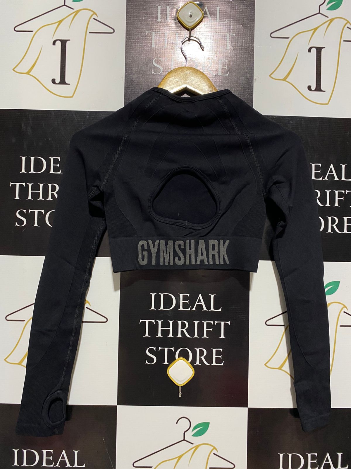 GYMSHARK |XS| BUST 13| SEAMLESS LONG SLEEVE CROP TOP