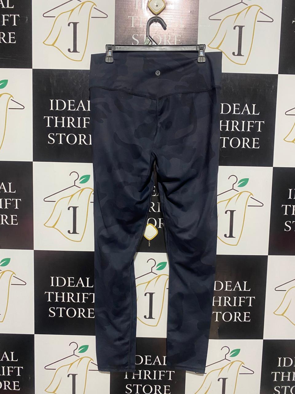 LULULEMON |XL| WAIST 32| WOMEN'S HIGH-WAISTED CAMO PERFORMANCE LEGGINGS - BLACK ON BLACK