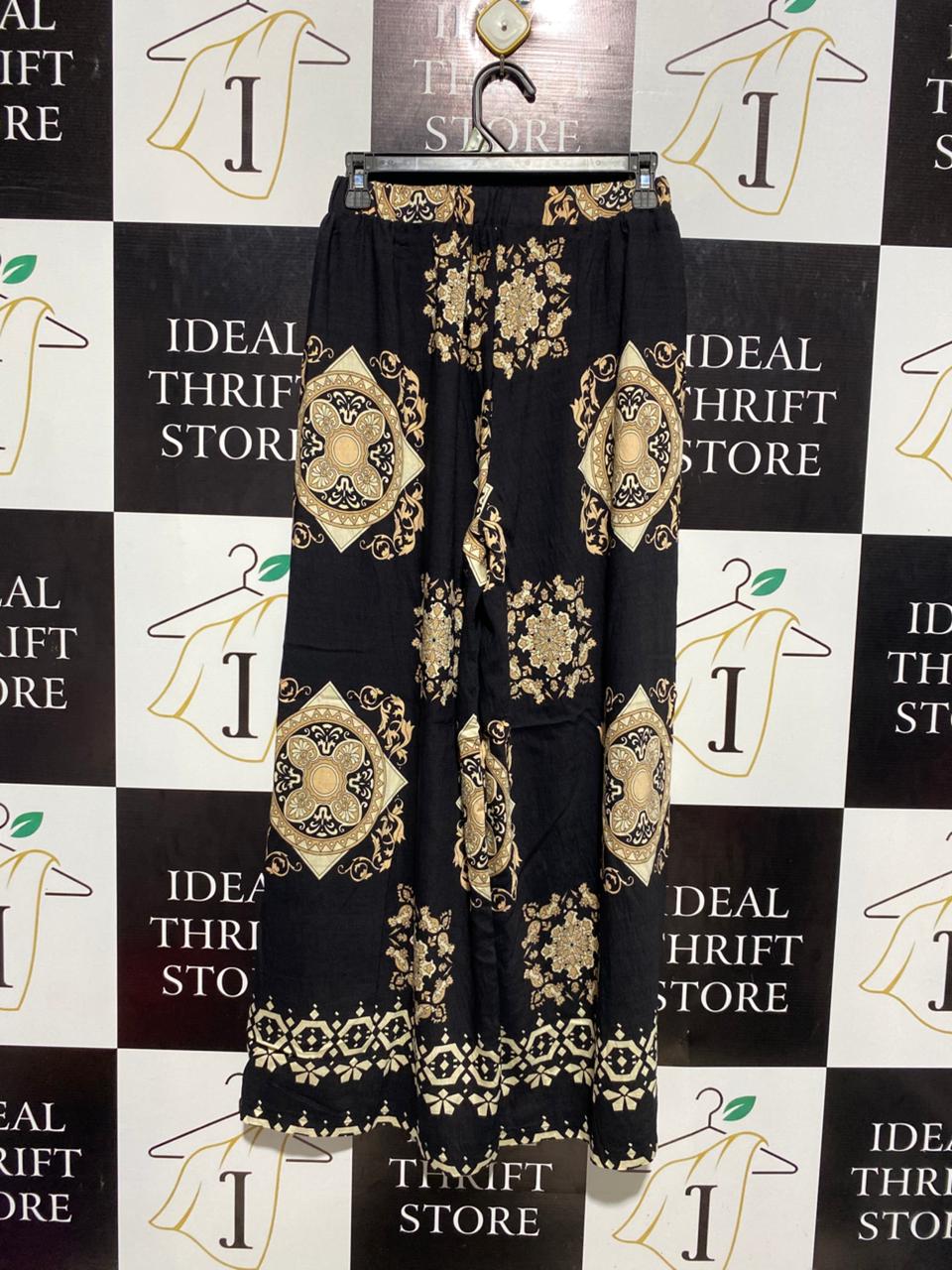 BOHEMIAN BAROQUE PRINT WIDE-LEG TROUSERS |XS| WAIST 24| B3|