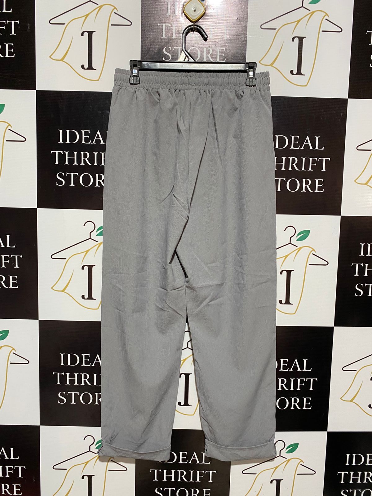 |L| WAIST 29| B5| CHIC GREY LIGHTWEIGHT DRAWSTRING PANTS WITH BUTTON DETAIL