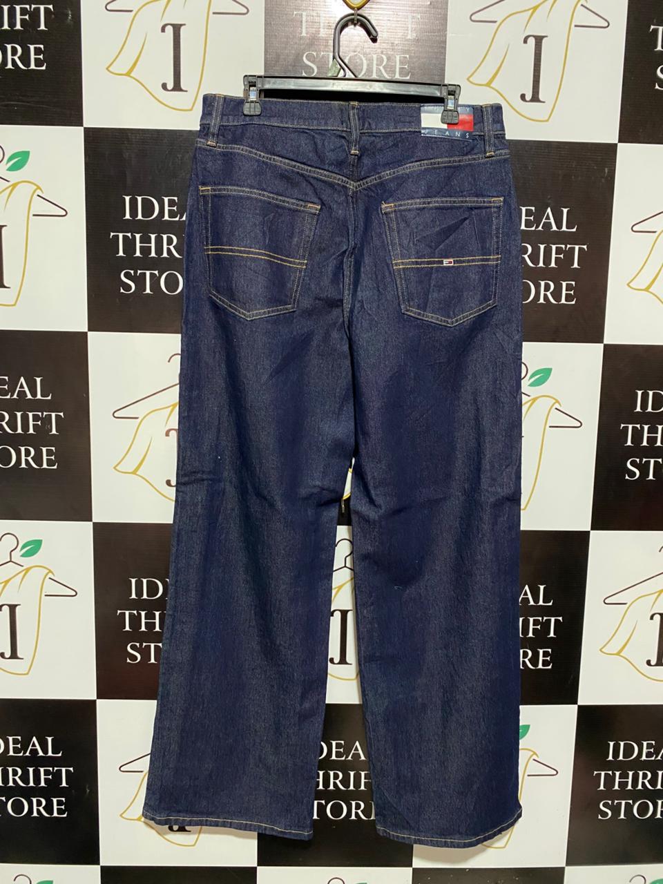 TOMMY JEANS |XL| WAIST 33| B5| VINTAGE DARK WASH WIDE-LEG JEANS