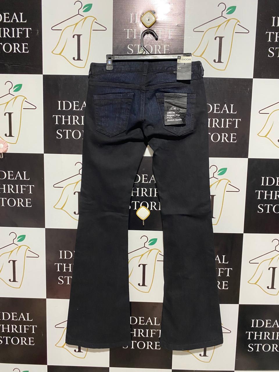 MOOKS |L| WAIST 31| B5| PREMIUM BLACK FLARE JEANS