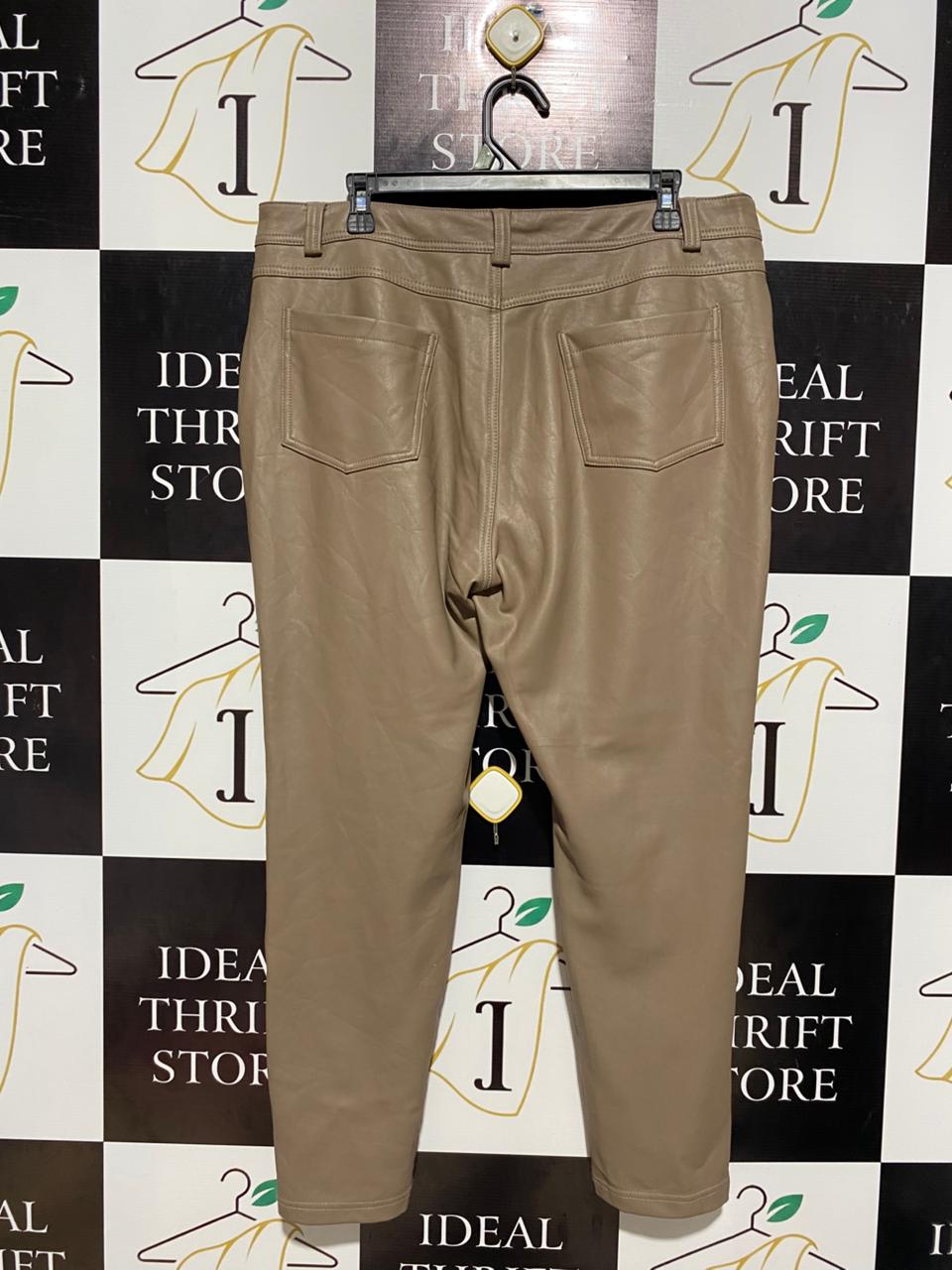 TU |XL| WAIST 36| B5| PREMIUM FAUX LEATHER SLIM FIT TROUSERS