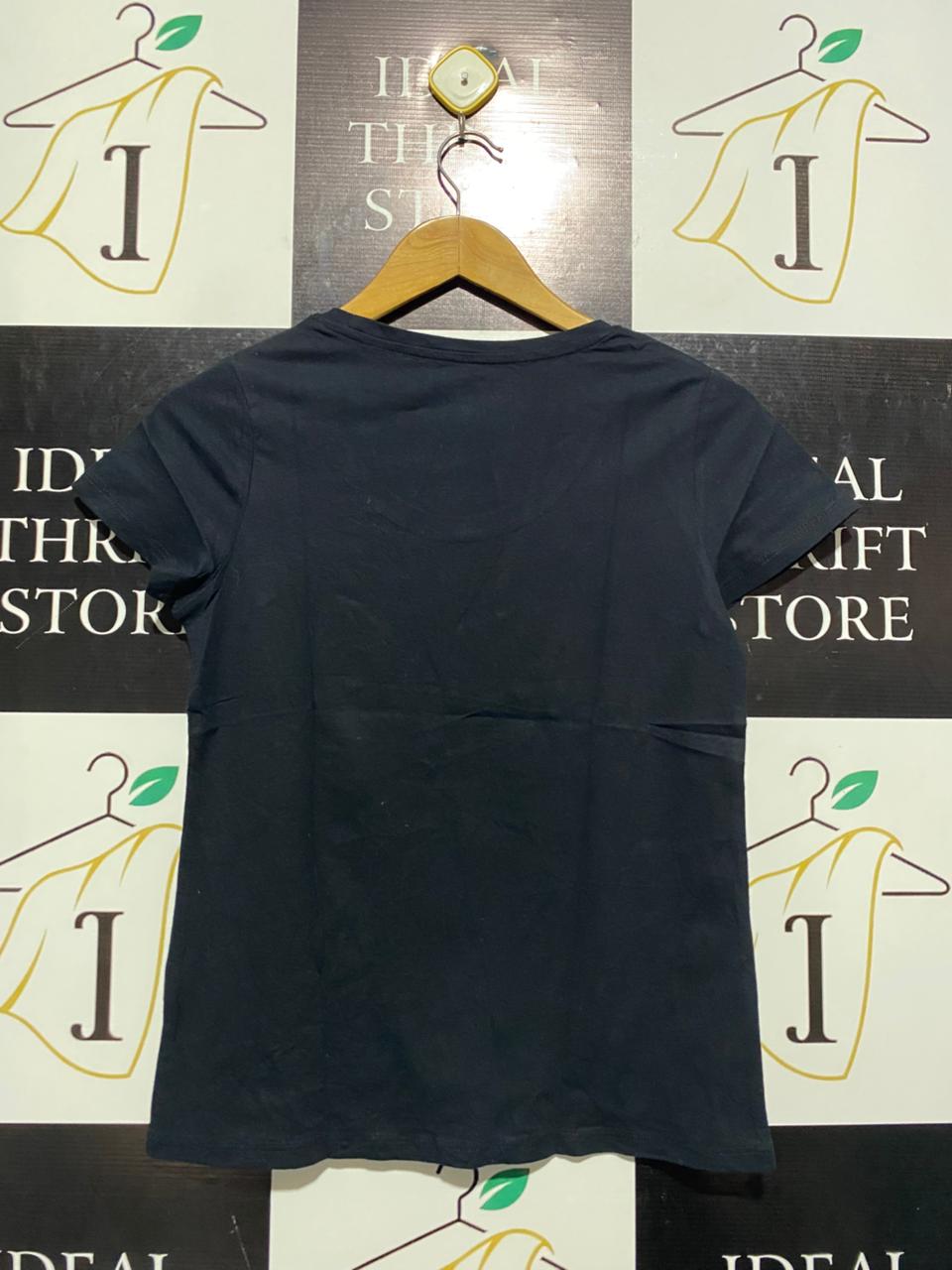 BRILLIANT BASICS |M| BUST 17| B6| WOMEN'S REGULAR FIT COTTON TEE - NAVY BLUE