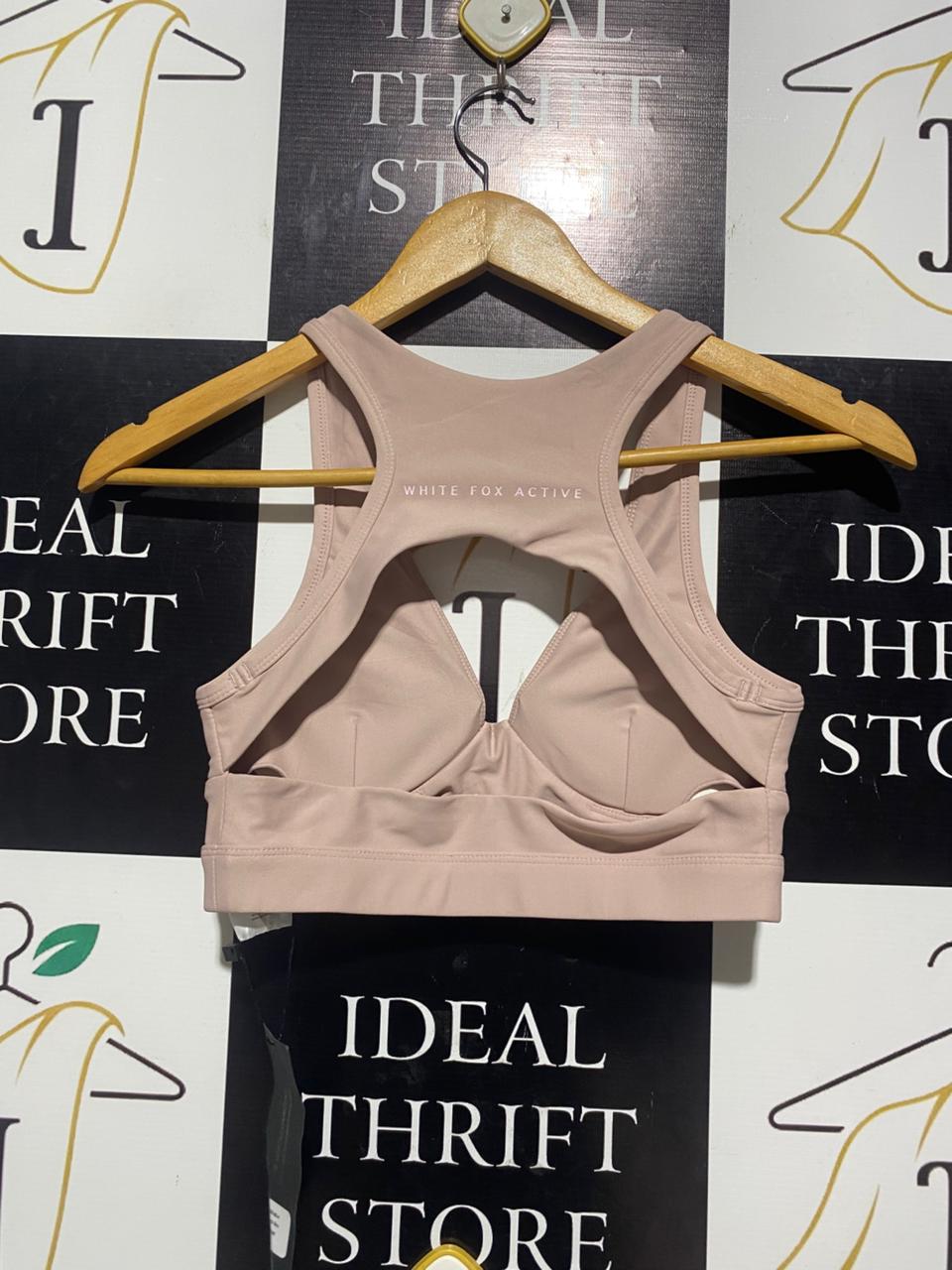 WHITE FOX ACTIVE |S| BUST 13| B5| LADIES RACERBACK SPORTS BRA IN DUSTY ROSE