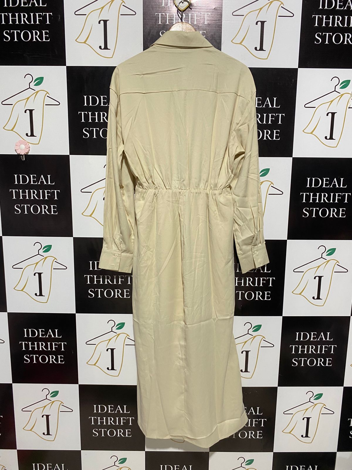 NOMI |XL| BUST 20| B6| ASYMMETRIC WRAP SHIRT DRESS IN CREAM