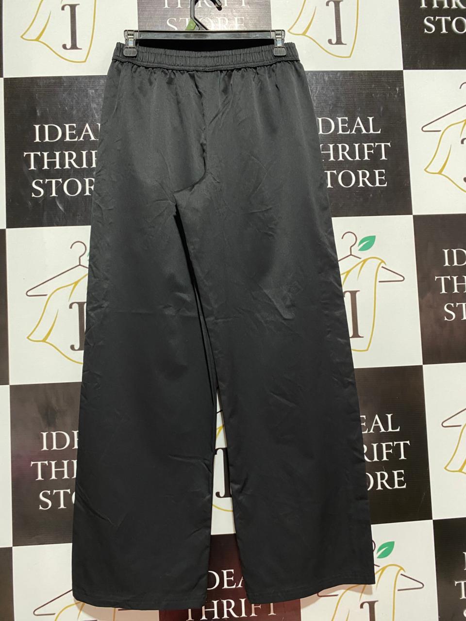 LONSDALE |M| WAIST 28| B7| CLASSIC STRIPED WIDE-LEG TRACK PANTS – BLACK/WHITE