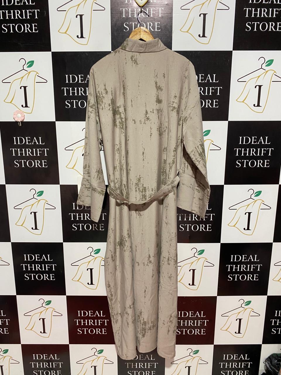 C LOIS |XL| BUST 26| B8| ABSTRACT PRINT MAXI SHIRT DRESS