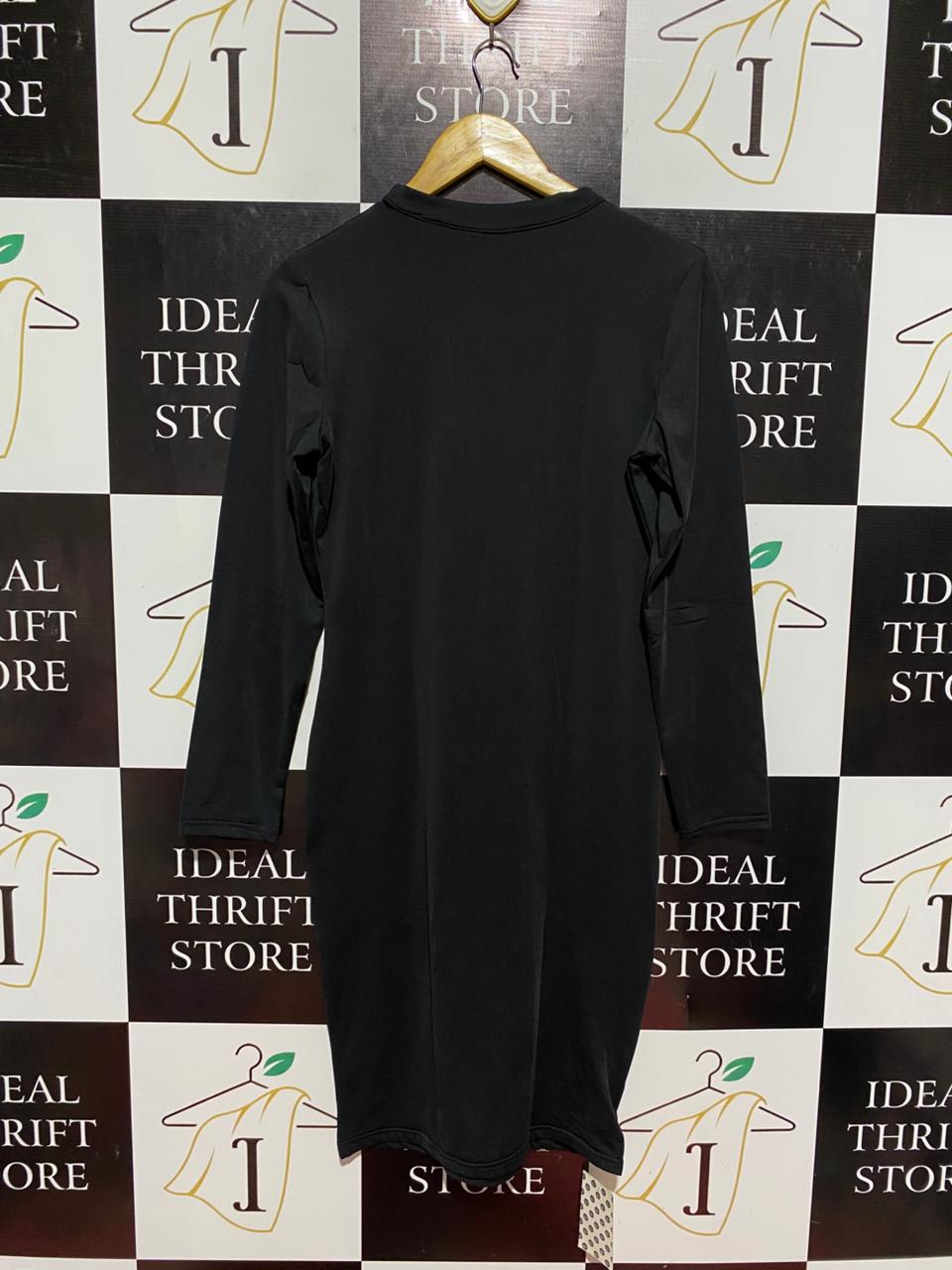 ABL |L| BUST 17| B8| CHIC BLACK BODYCON MINI DRESS WITH CHOKER NECKLINE