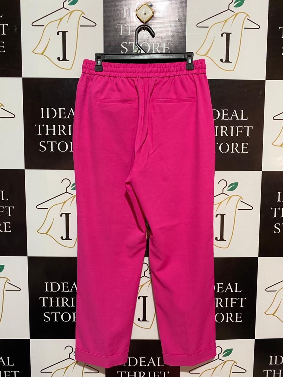 NEXT |L| WAIST 30| B8| VIBRANT HOT PINK SMART JOGGER TROUSERS WITH CUFFED HEM