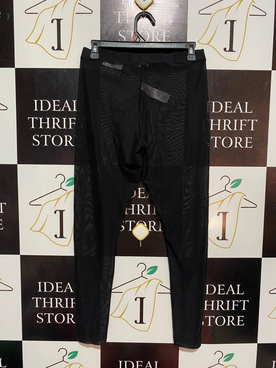 NEW LOOK |M| WAIST 28| B8| BLACK MESH PANEL HIGH-WAISTED LEGGINGS