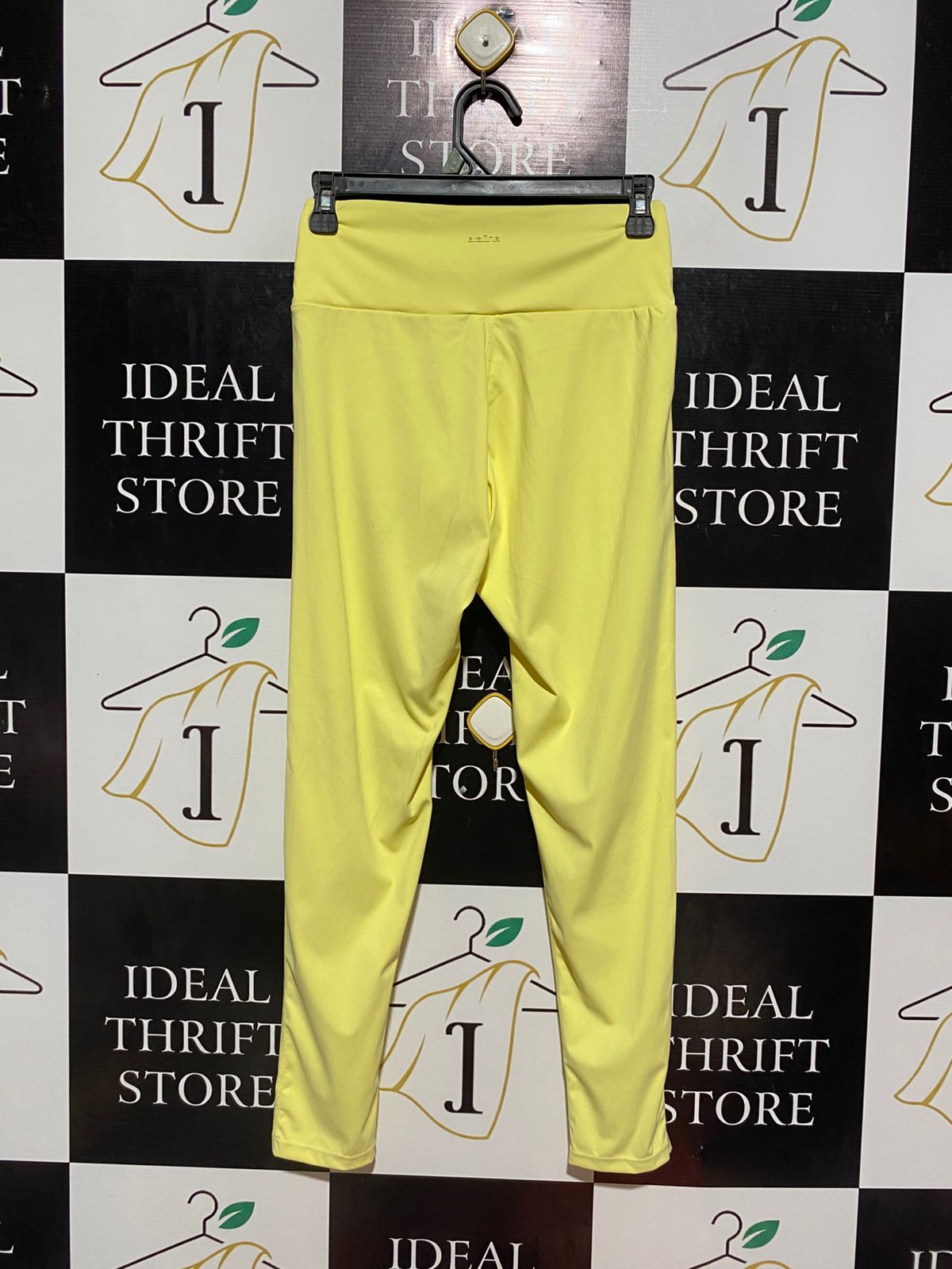 SHEIN |M| WAIST 25| B9| PREMIUM LEMON YELLOW V-FRONT RUCHE YOGA LEGGINGS FOR WOMEN