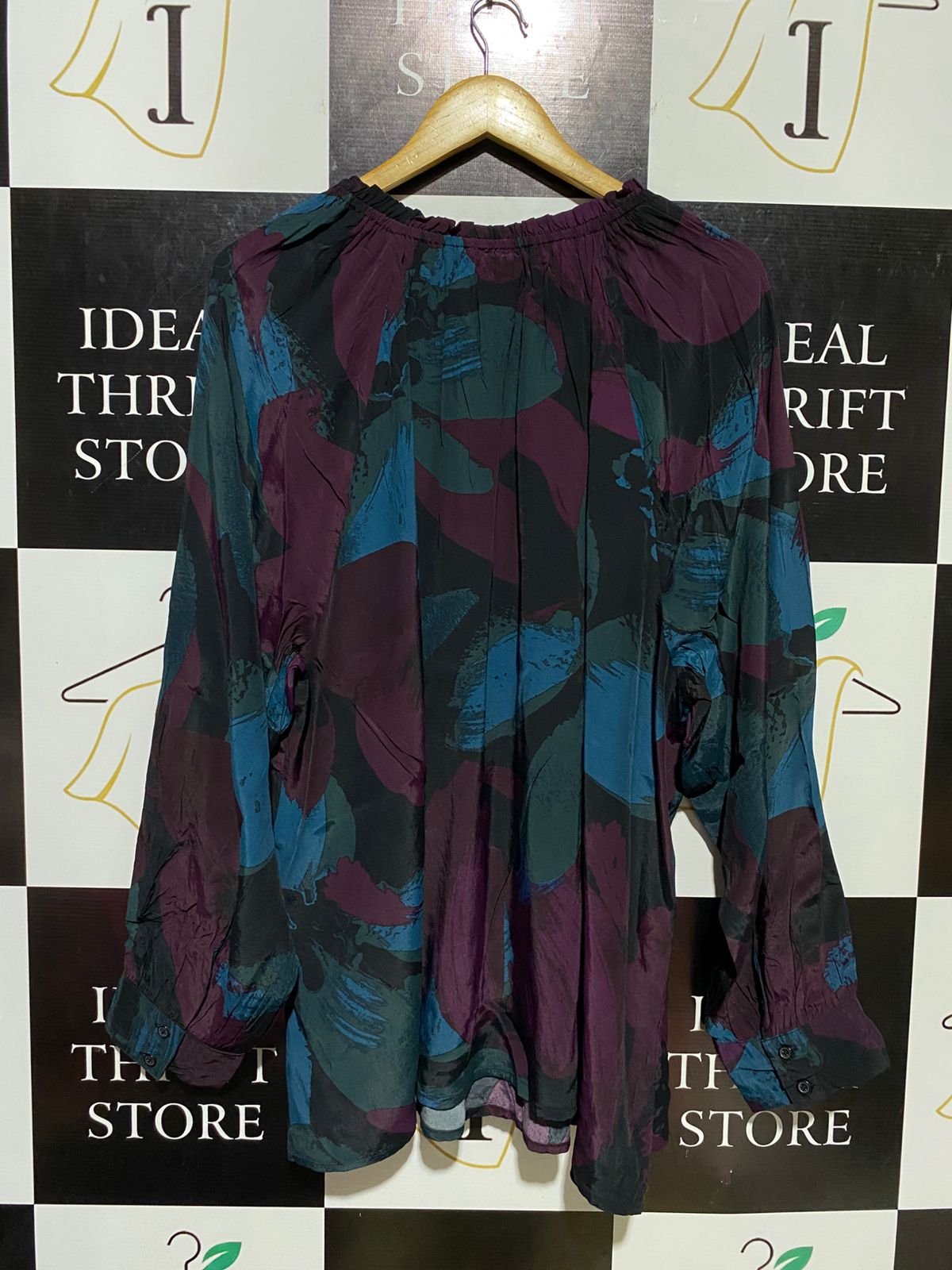 AVA VIV |XXL| BUST 28| B11| MULTICOLOR ABSTRACT PRINT OVERSIZED BLOUSE
