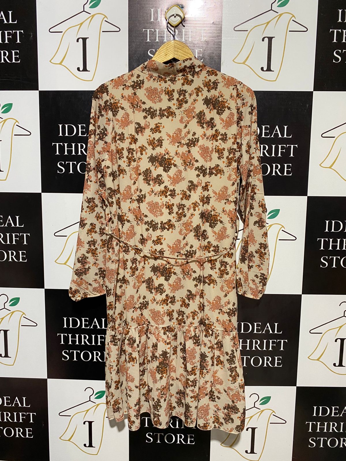 |L| BUST 20| B13| WOMEN’S FLORAL TIE-NECK MINI DRESS