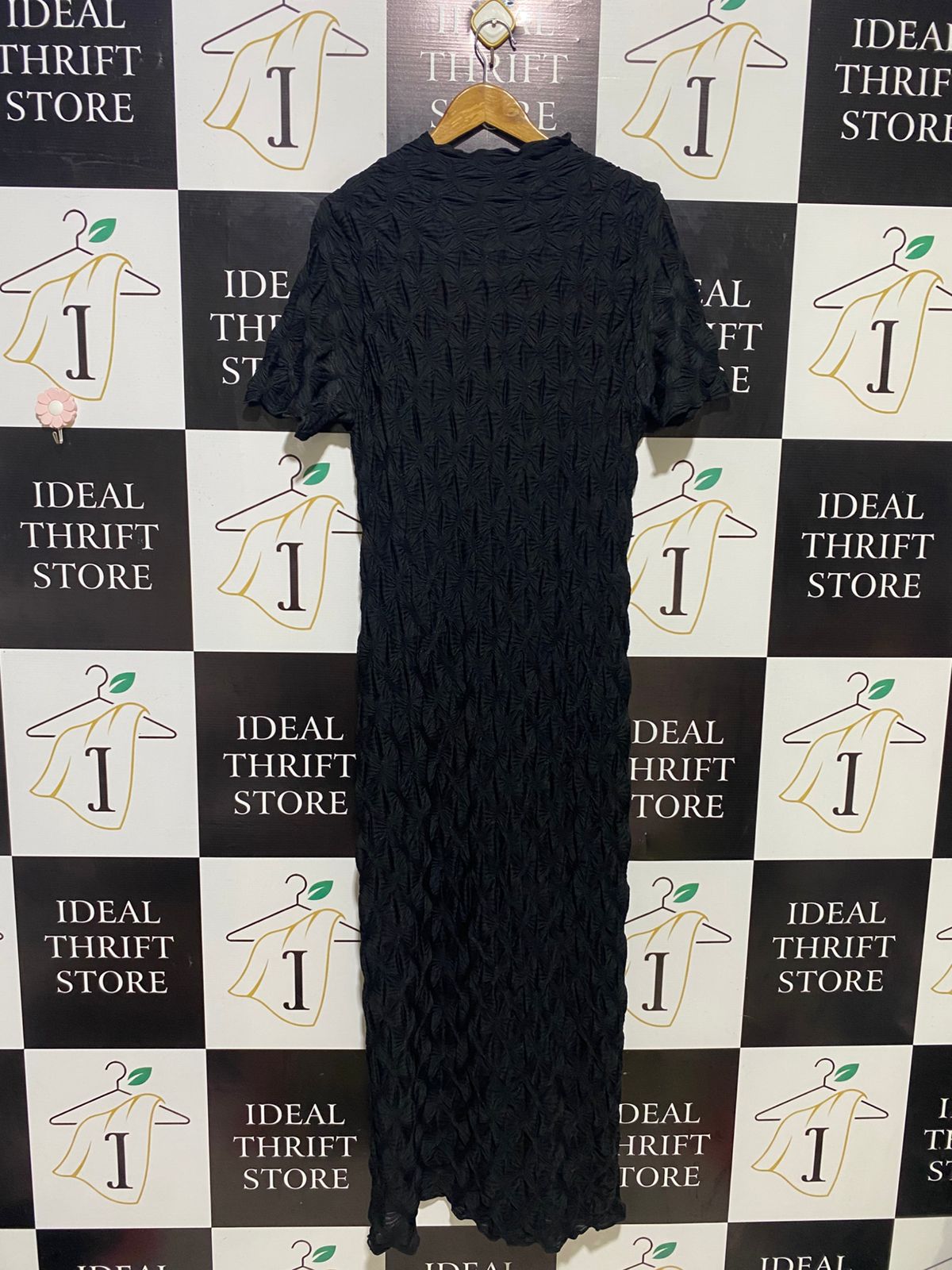 RIVER ISLAND |L| BUST 19| B14| ELEGANT BLACK TEXTURED BODYCON MIDI DRESS