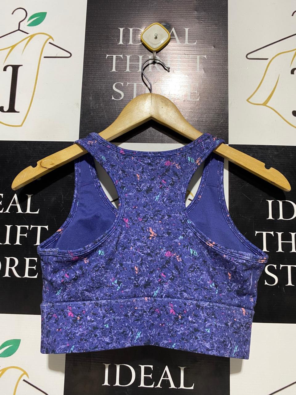 REEBOK |S| BUST 14| B14| PURPLE SPECKLED RACERBACK SPORTS BRA