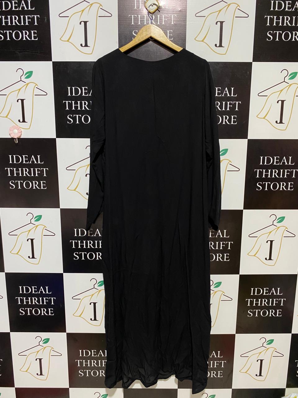 AAB |L| BUST 22| B14| LUXURY BLACK MODEST MAXI ABAYA DRESS