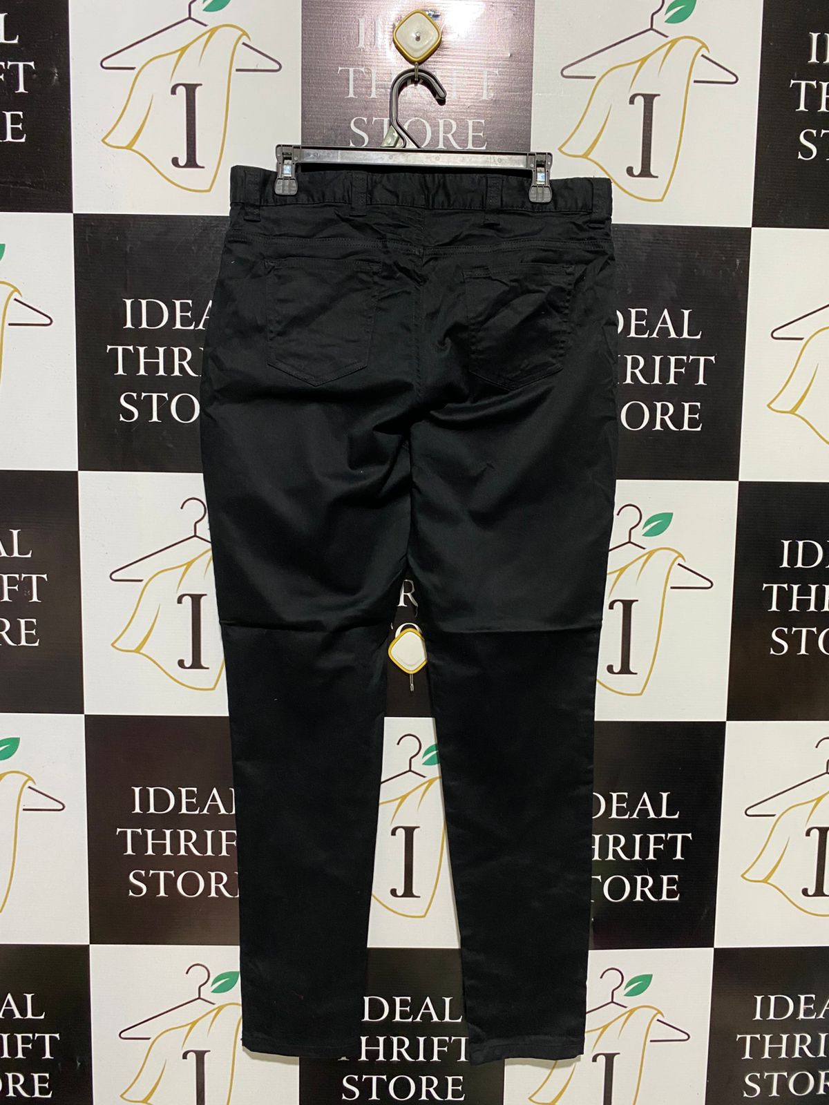 PREMIER |XL| WAIST 34| B15| CLASSIC SLIM FIT BLACK CHINOS – VERSATILE SMART CASUAL TROUSERS