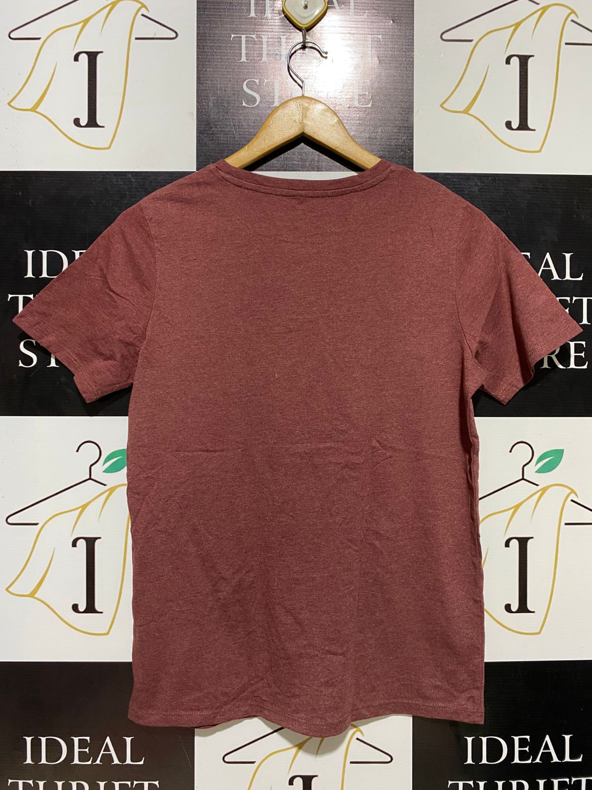 GEORGE |M| BUST 18| B15| MAROON MELANGE CREW NECK TEE