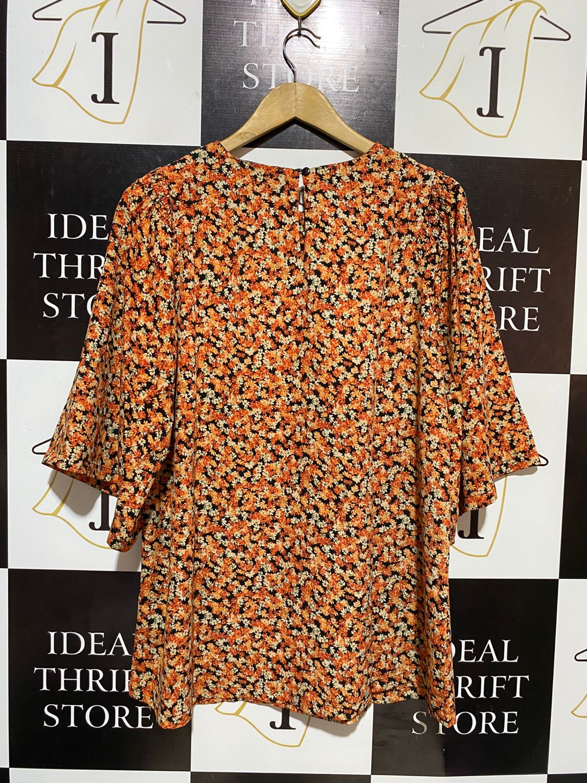 CAPSULE |XL| BUST 23| B18| PERKINS AUTUMNAL FLORAL DITSY PRINT BLOUSE