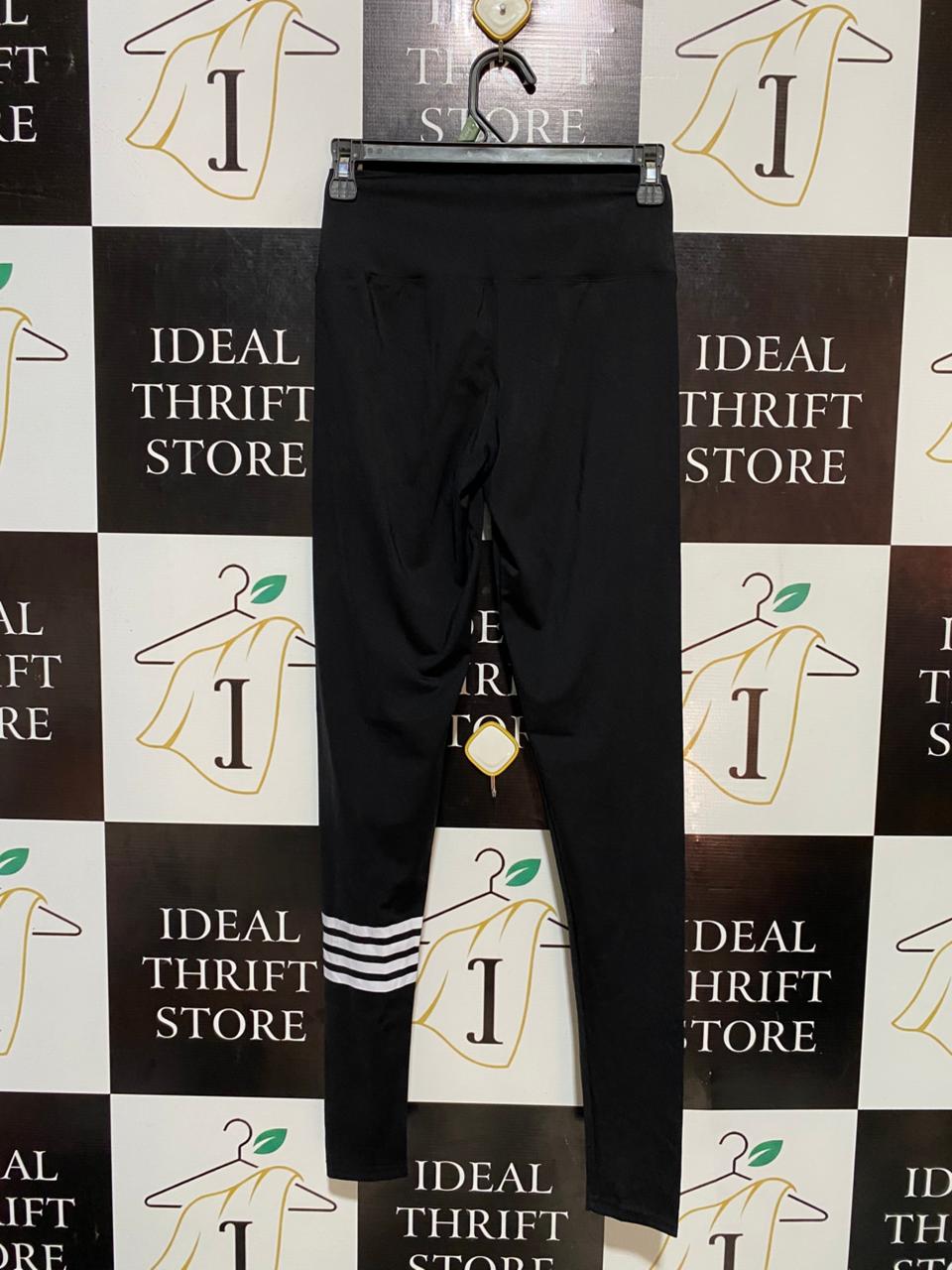 |XS| WAIST 24| B20| BLACK HIGH-WAISTED LEGGINGS