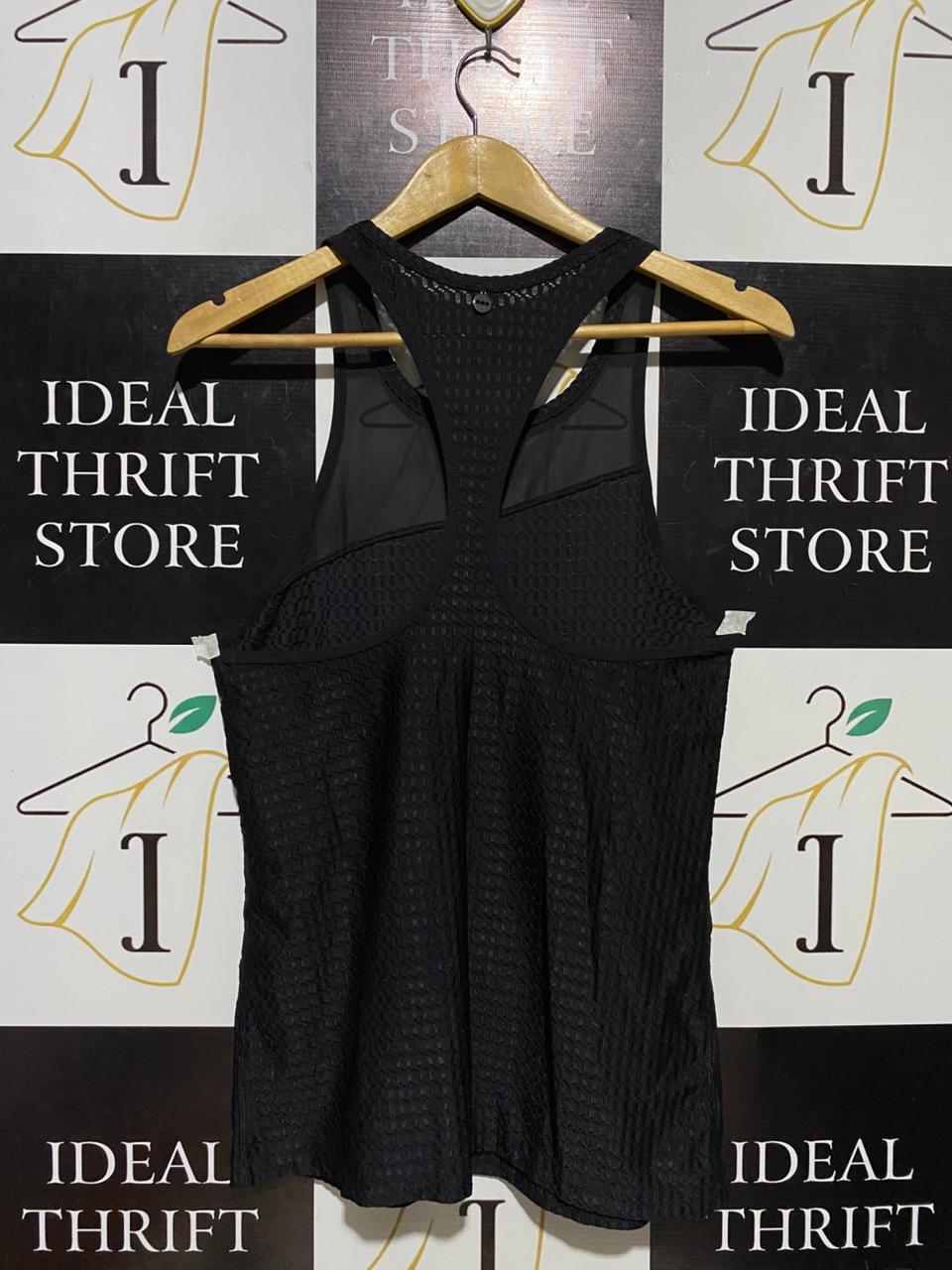 LORNA JANE |L| BUST 17| B20| PREMIUM BLACK MESH PERFORMANCE TANK TOP