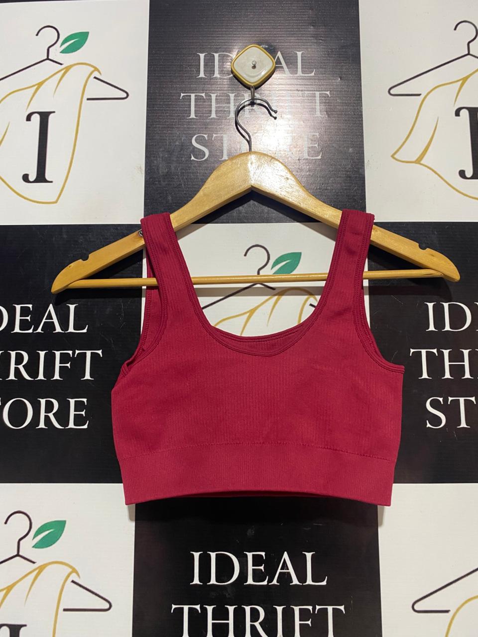 |S| BUST 13| B21| WOMEN'S BERRY PINK SEAMLESS SPORTS BRA
