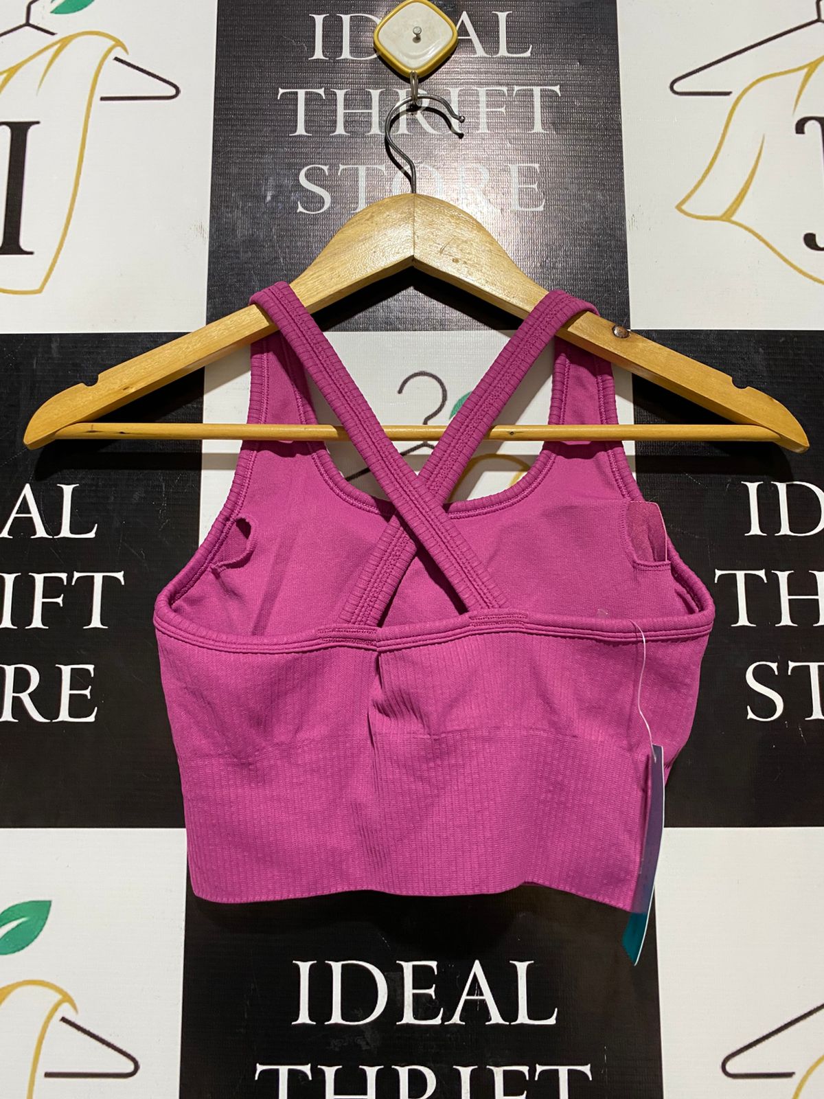 ACTIVE |XS| BUST 13| B20| LOW INTENSITY SEAMLESS RIBBED CROP TOP