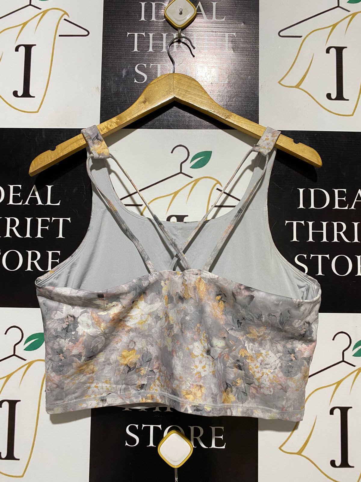EVERLAST |XL| BUST 18| B20| FLORAL PRINT ATHLETIC CROP TANK TOP