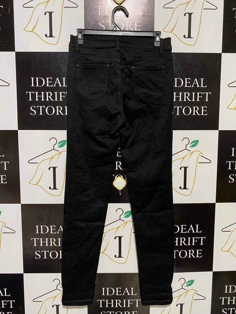 WAKEE |M| WAIST 28| B20| WOMEN'S HIGH-RISE BLACK RIPPED SKINNY JEANS