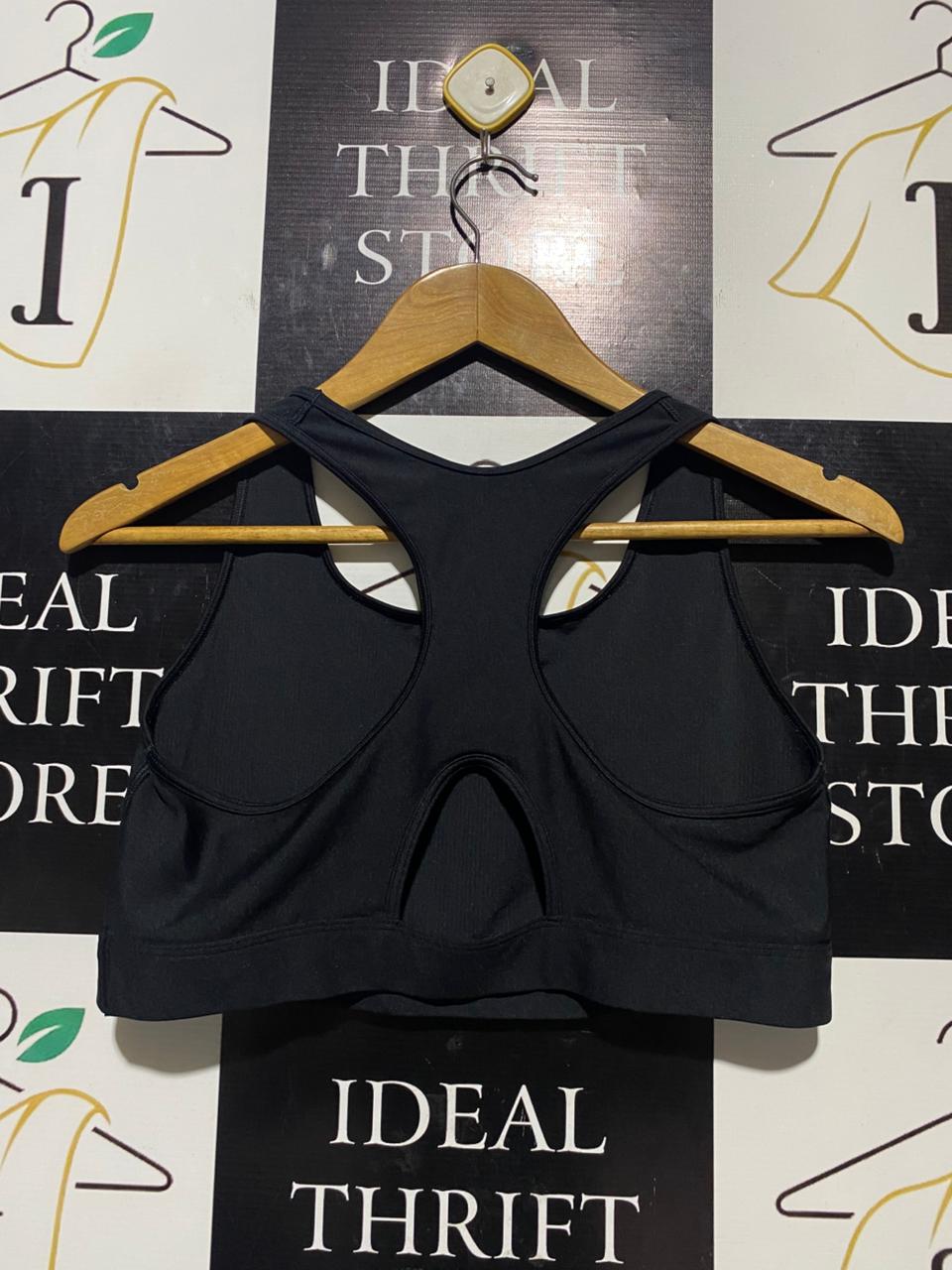 ANDER ARMOUR |XL| BUST 15| B20| WOMEN'S CLASSIC RACERBACK SPORTS BRA - BLACK