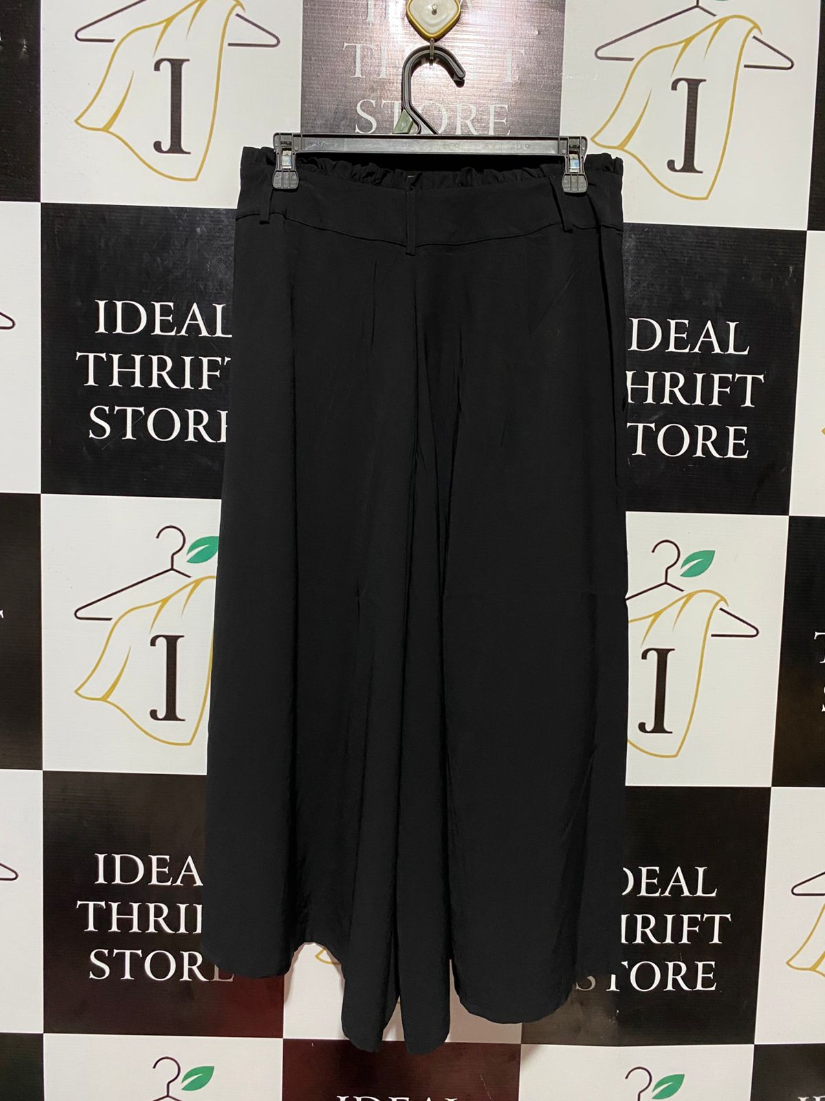 LITTLE MISTRESS |L| WAIST 30| C2| PREMIUM BLACK PAPERBAG WAIST WIDE-LEG CULOTTES