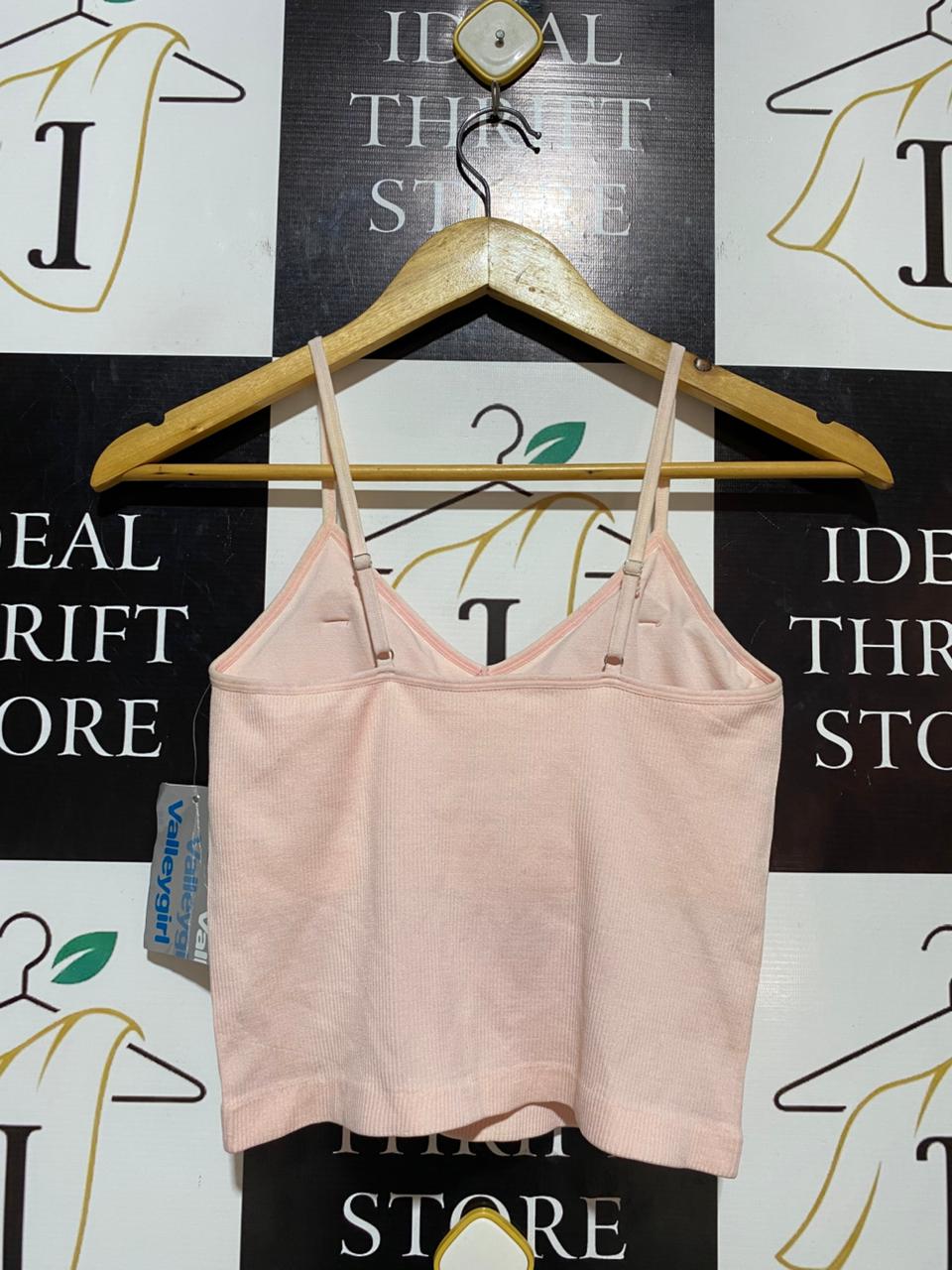 VALLEY GIRL |XS| BUST 13| B21| WOMEN'S SEAMLESS RIBBED CAMISOLE - SOFT PINK