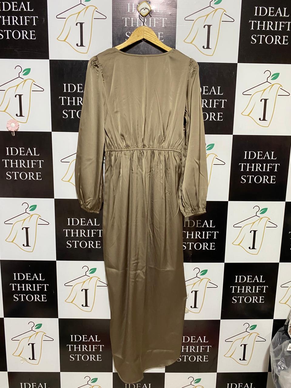 SHEIN |M| BUST 19| B21| SATIN SURPLICE MAXI DRESS