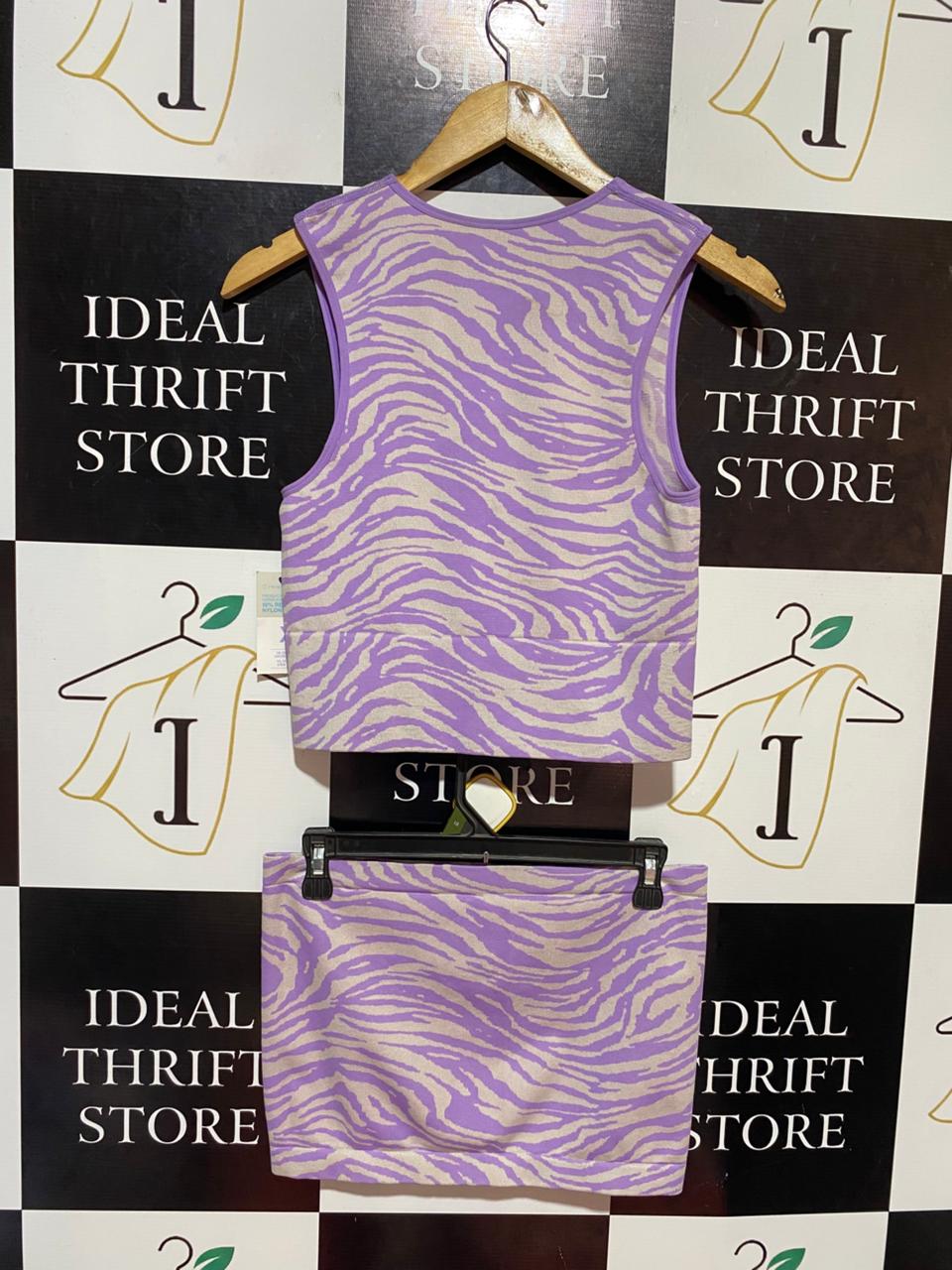 PRIMARK CARES |XL| B22| LILAC ZEBRA PRINT SEAMLESS CO-ORD SET