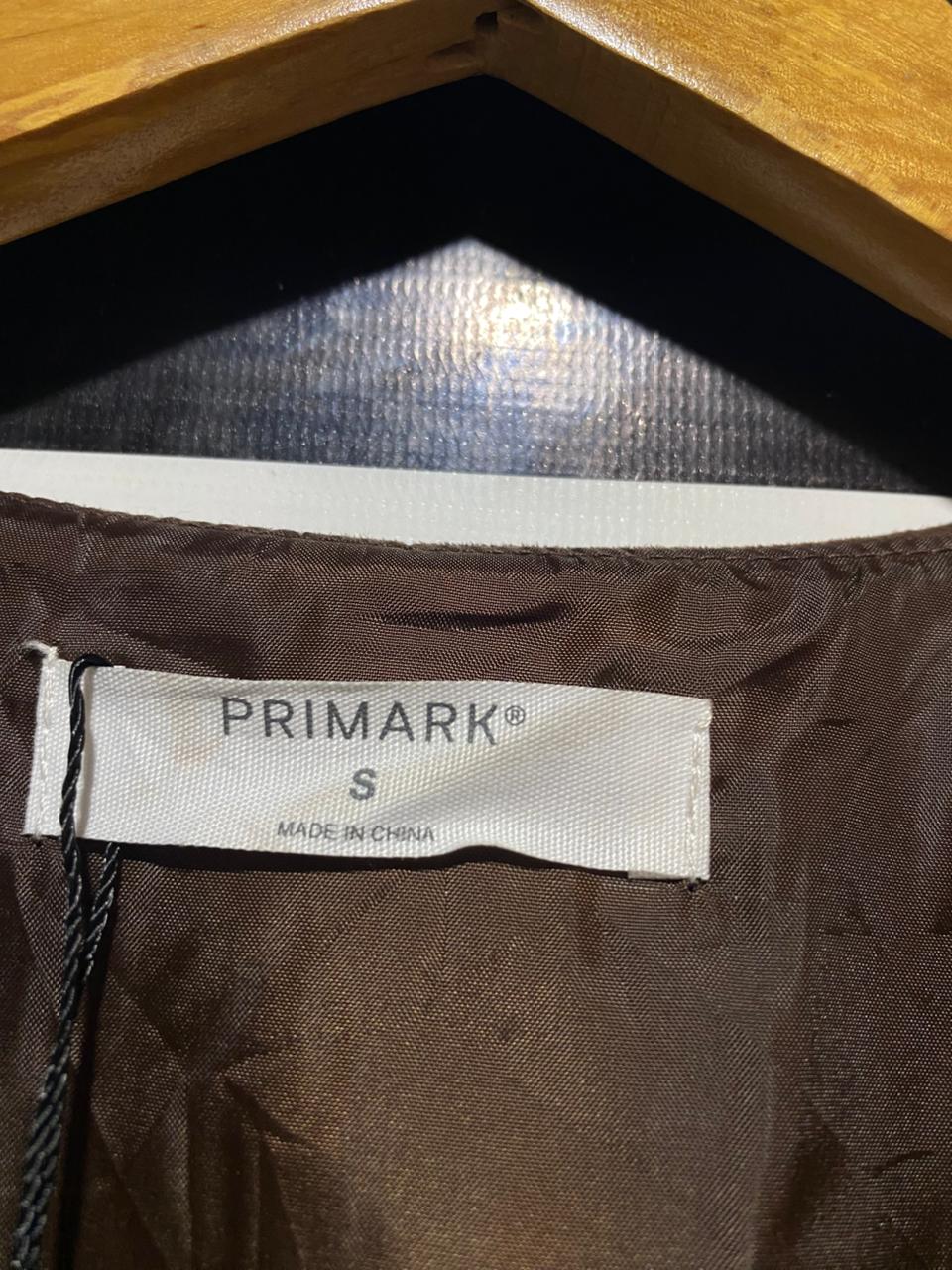 PRIMARK |S| BUST 18| B22| CHOCOLATE BROWN FAUX SUEDE WAISTCOAT