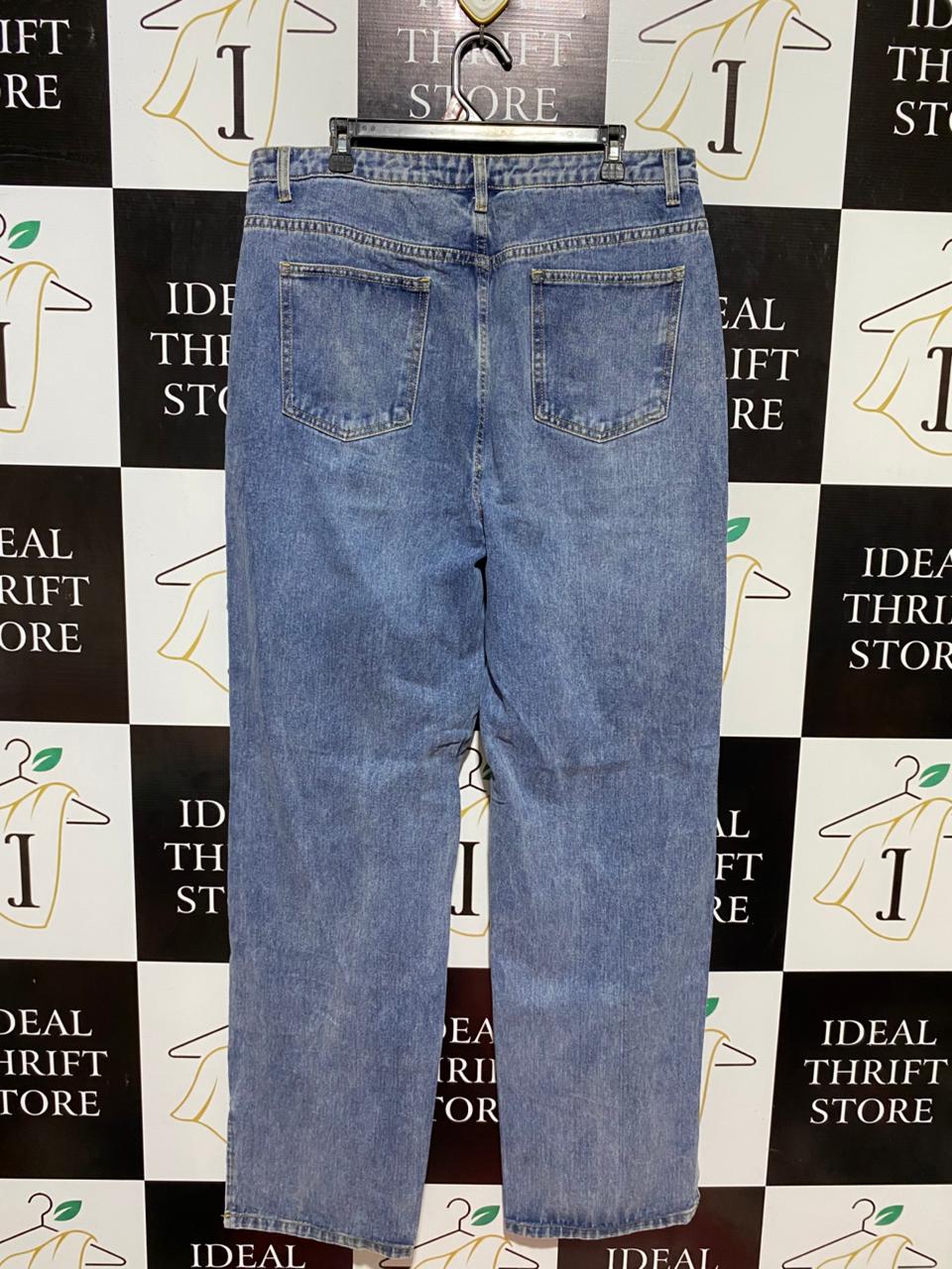 PRETTYLITTLE THING |XXL| WAIST 36| B22| HIGH-WAISTED STRAIGHT LEG JEANS WITH SIDE SLITS